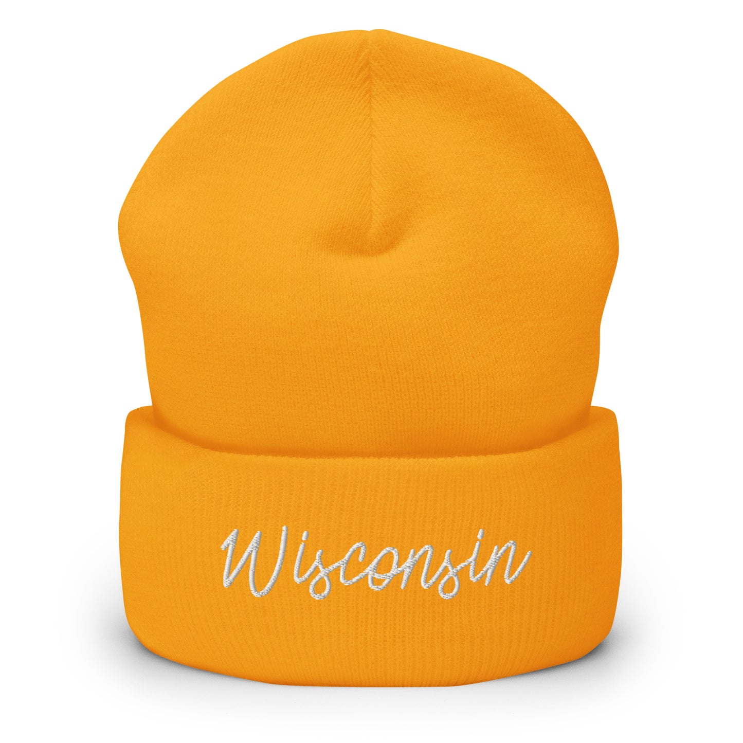 Wisconsin Retro Script Cuffed Beanie Hat