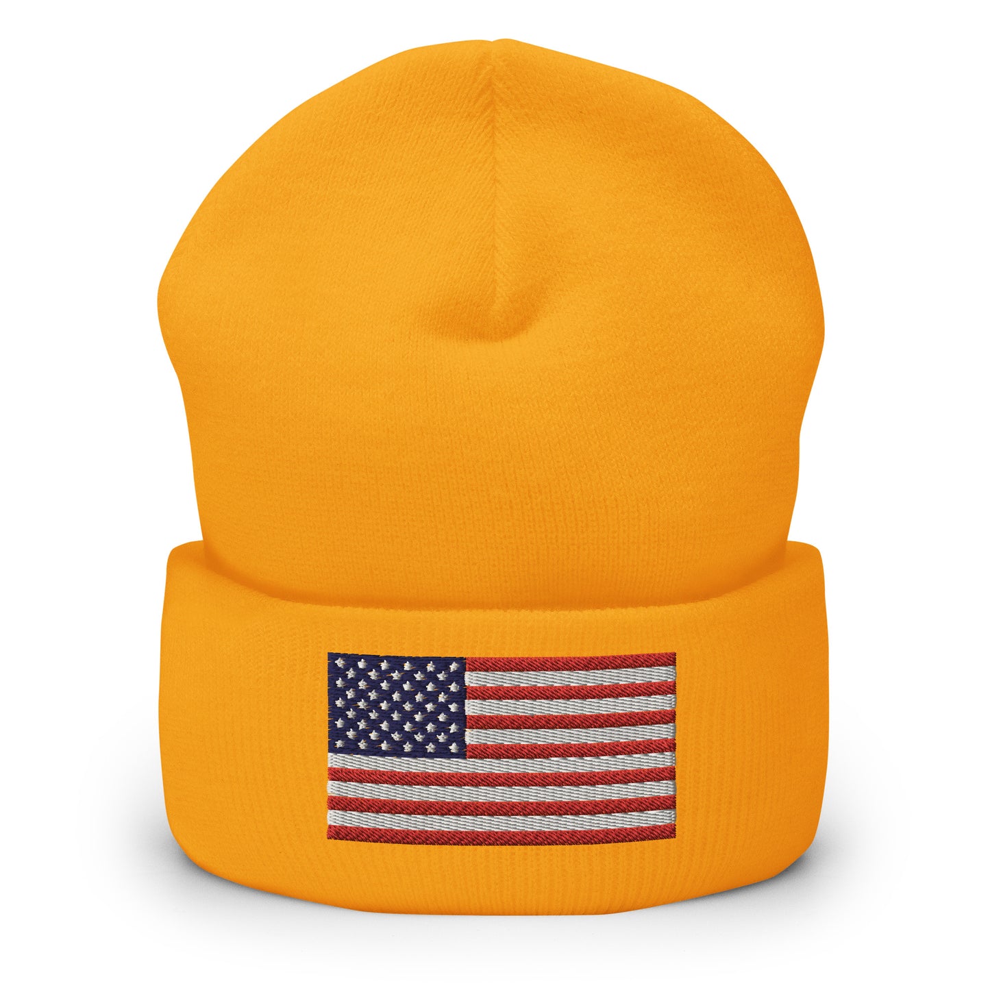 United States USA Flag Cuffed Beanie Hat