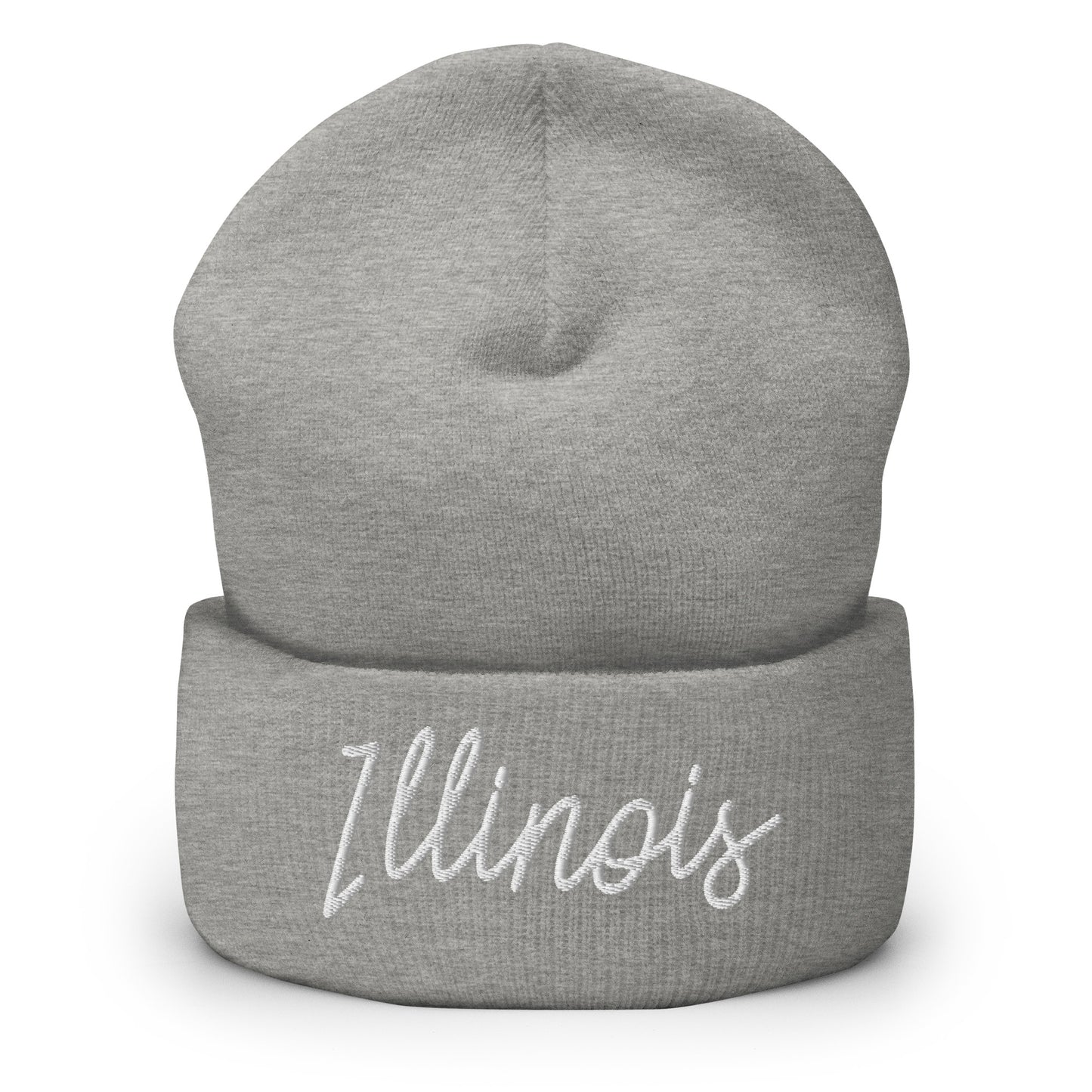 Illinois Retro Script Cuffed Beanie Hat