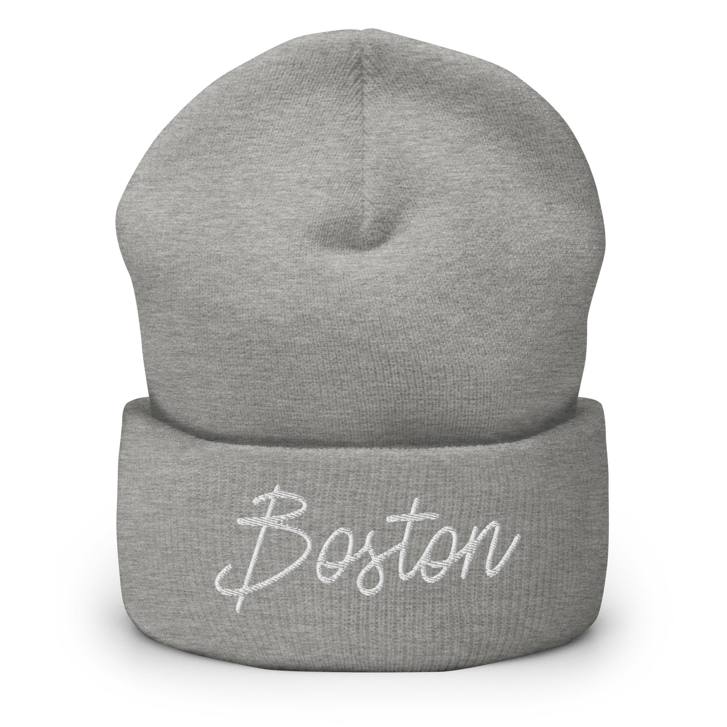 Boston Retro Script Cuffed Beanie Hat