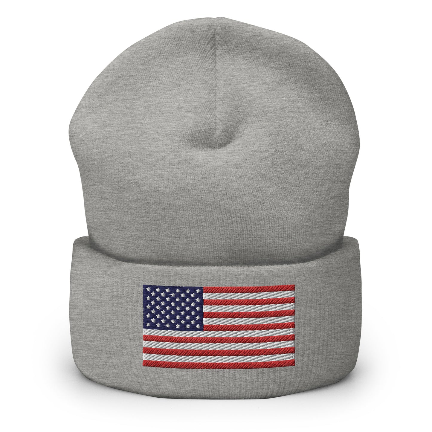 United States USA Flag Cuffed Beanie Hat