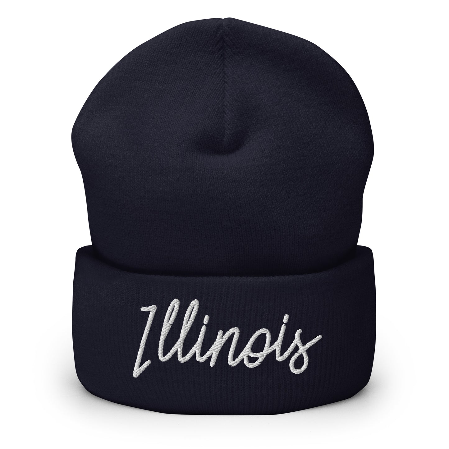 Illinois Retro Script Cuffed Beanie Hat