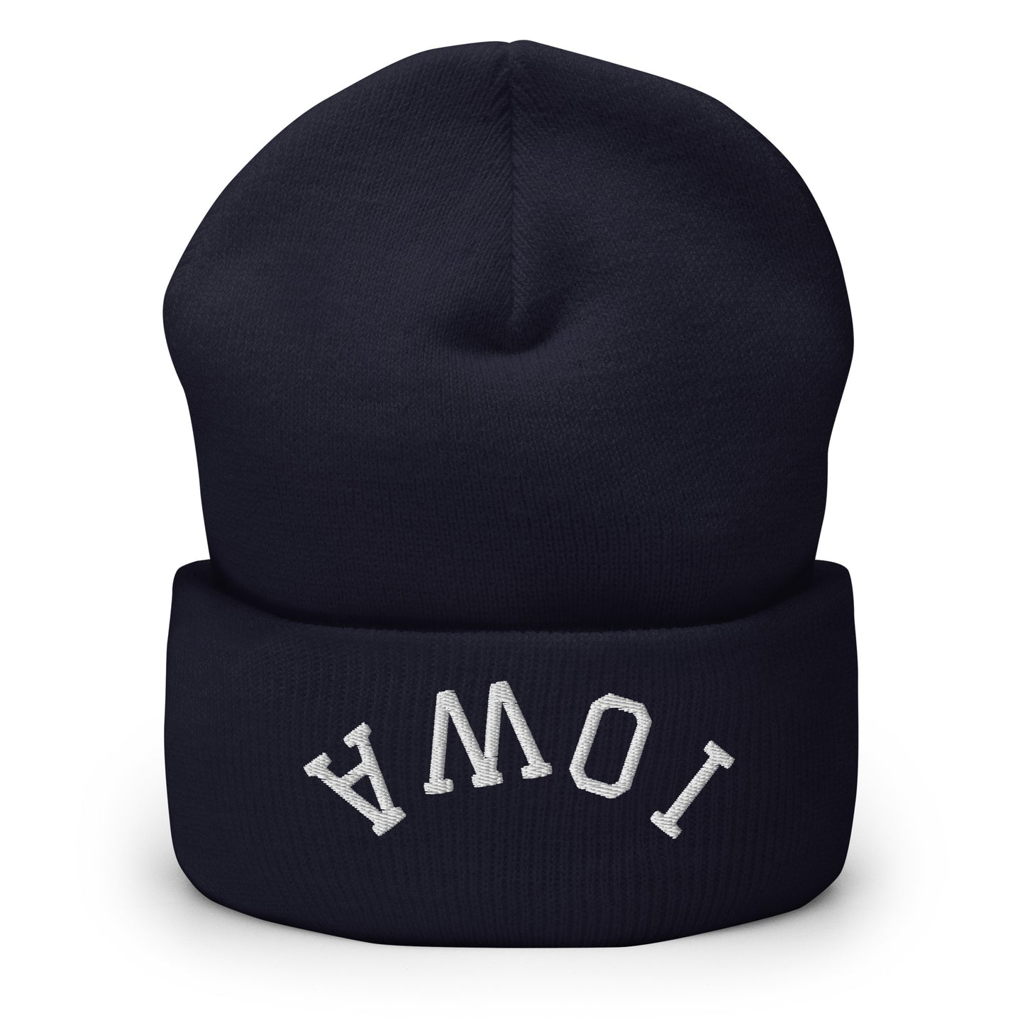 Iowa Upside Down Arch Cuffed Beanie Hat