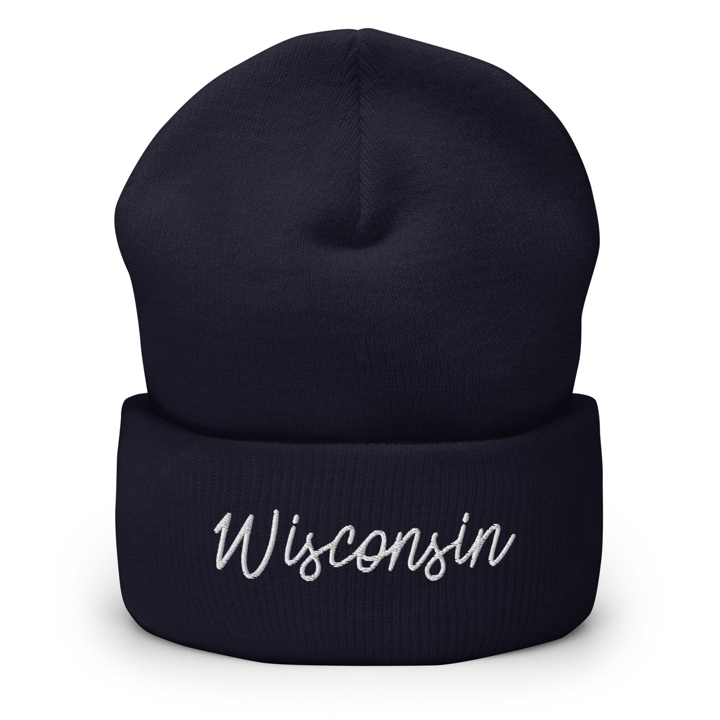 Wisconsin Retro Script Cuffed Beanie Hat