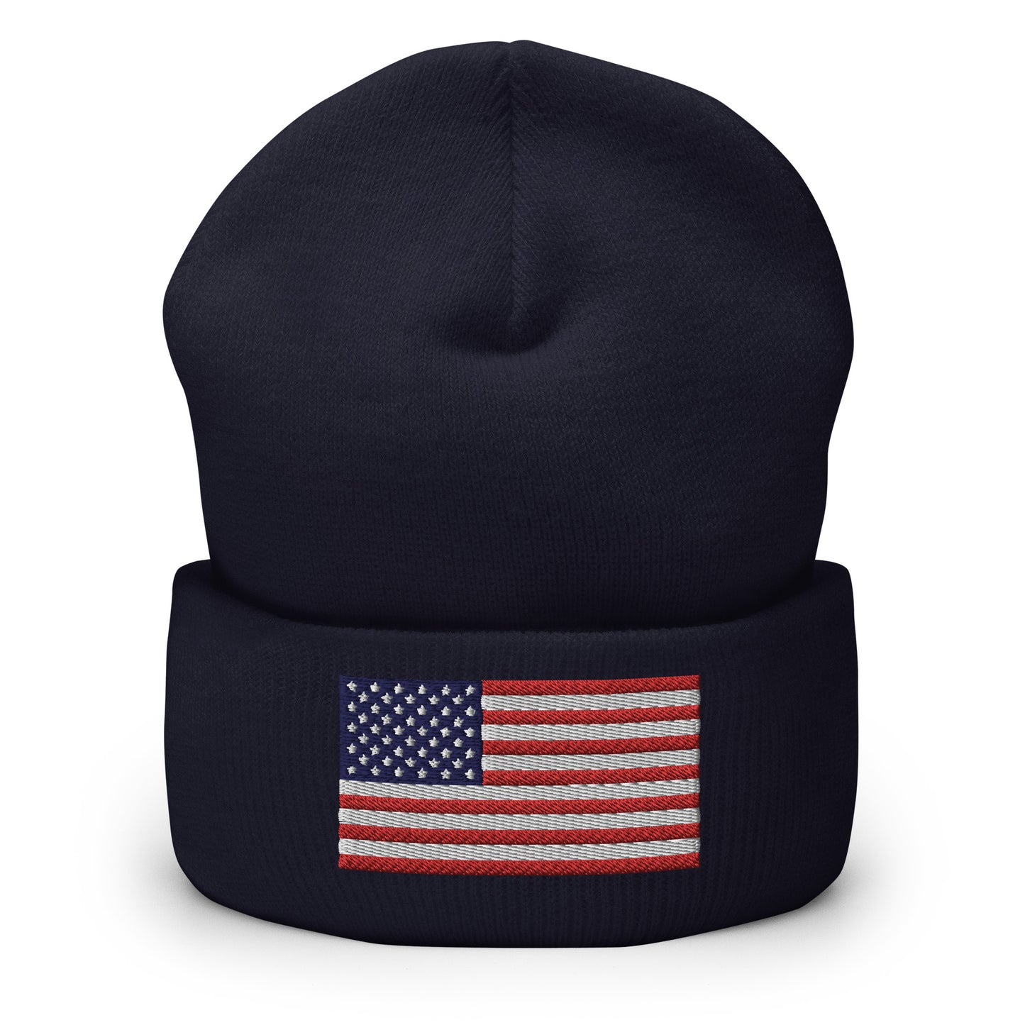 United States USA Flag Cuffed Beanie Hat