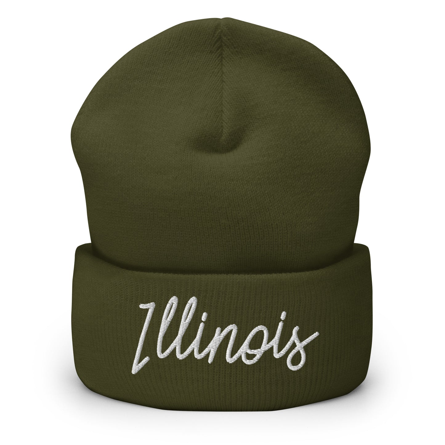 Illinois Retro Script Cuffed Beanie Hat