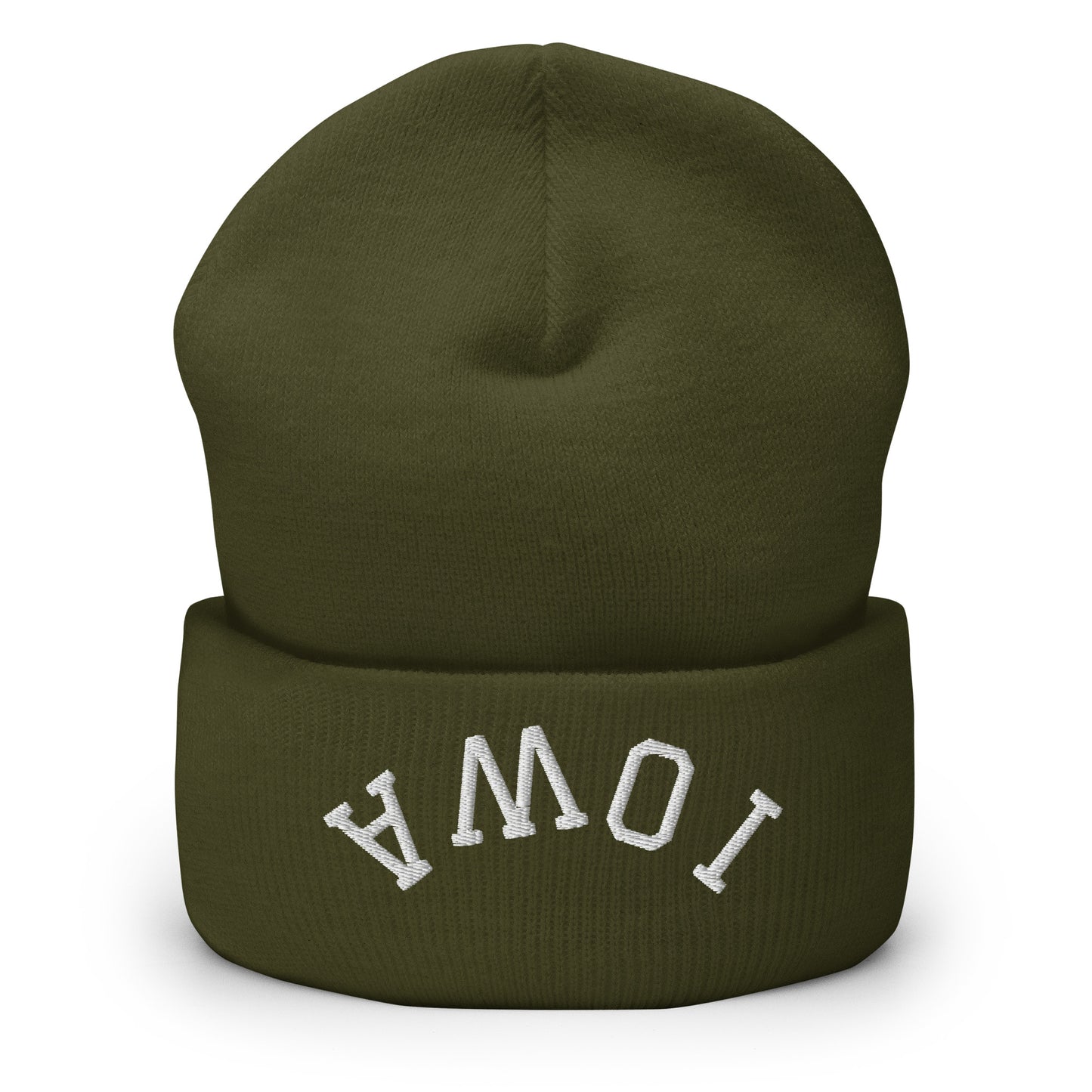 Iowa Upside Down Arch Cuffed Beanie Hat