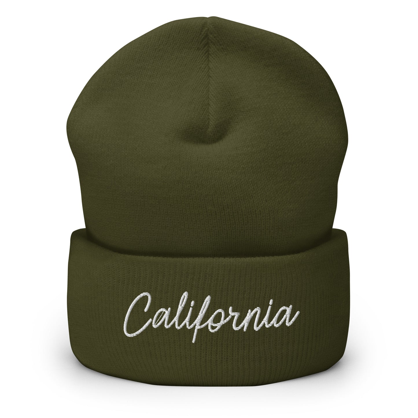 California Retro Script Cuffed Beanie Hat