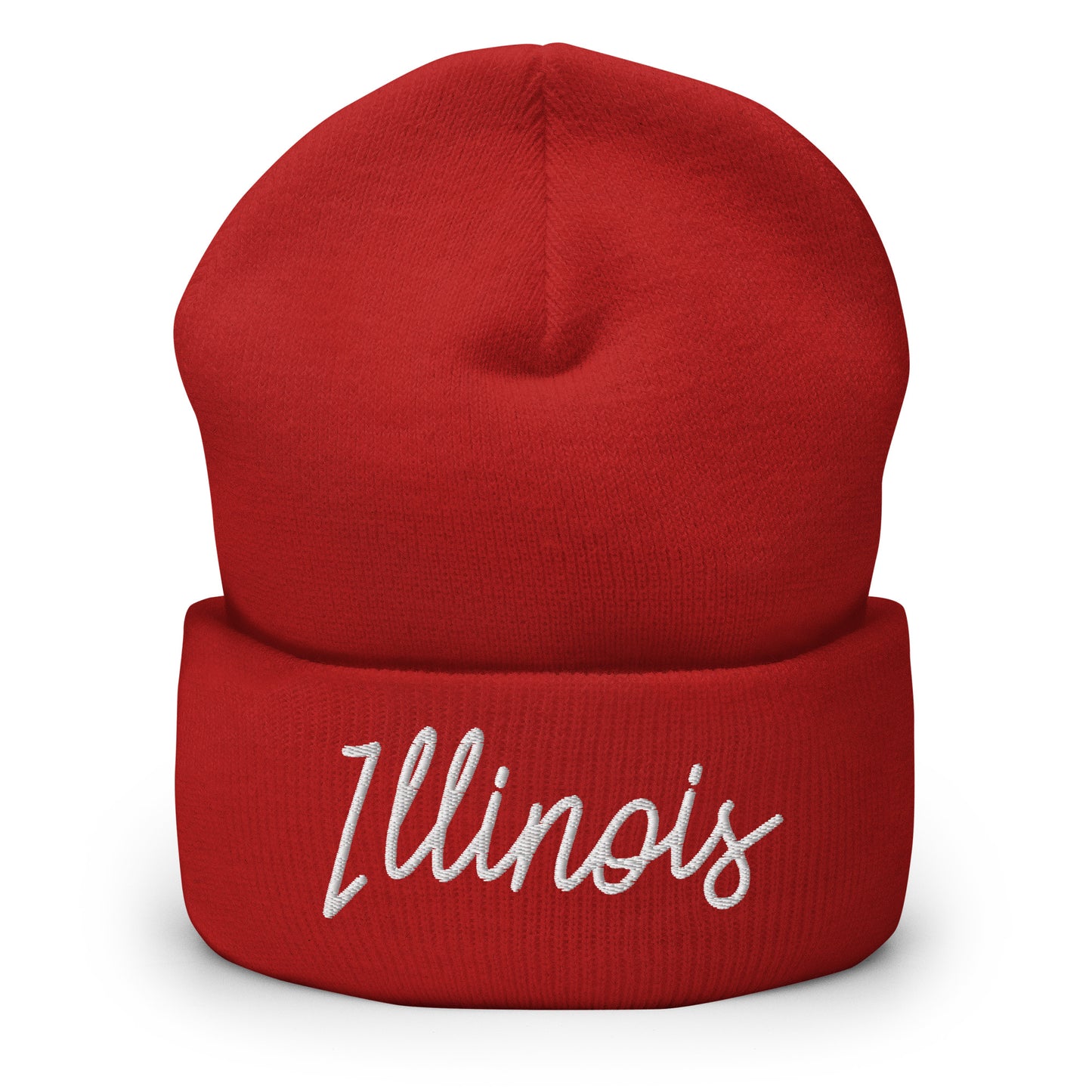 Illinois Retro Script Cuffed Beanie Hat