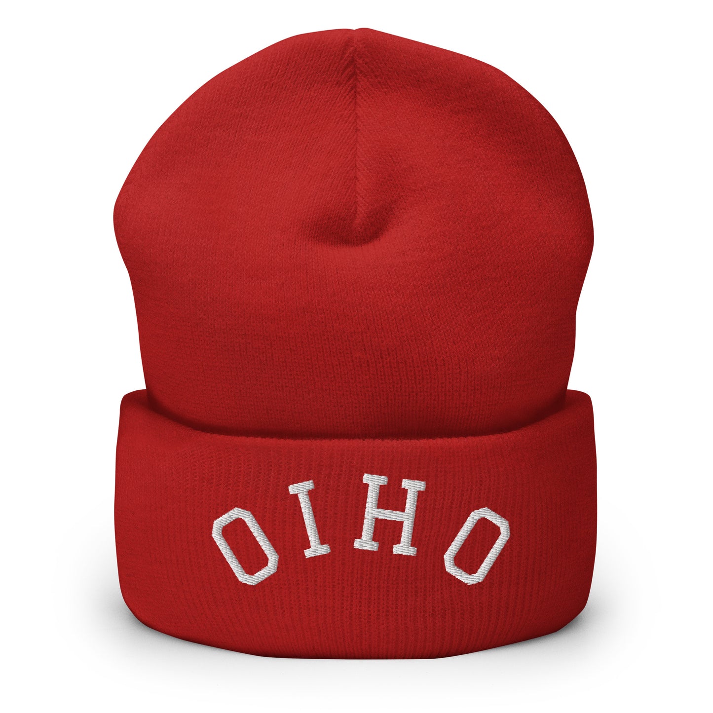 Ohio Upside Down Arch Cuffed Beanie Hat