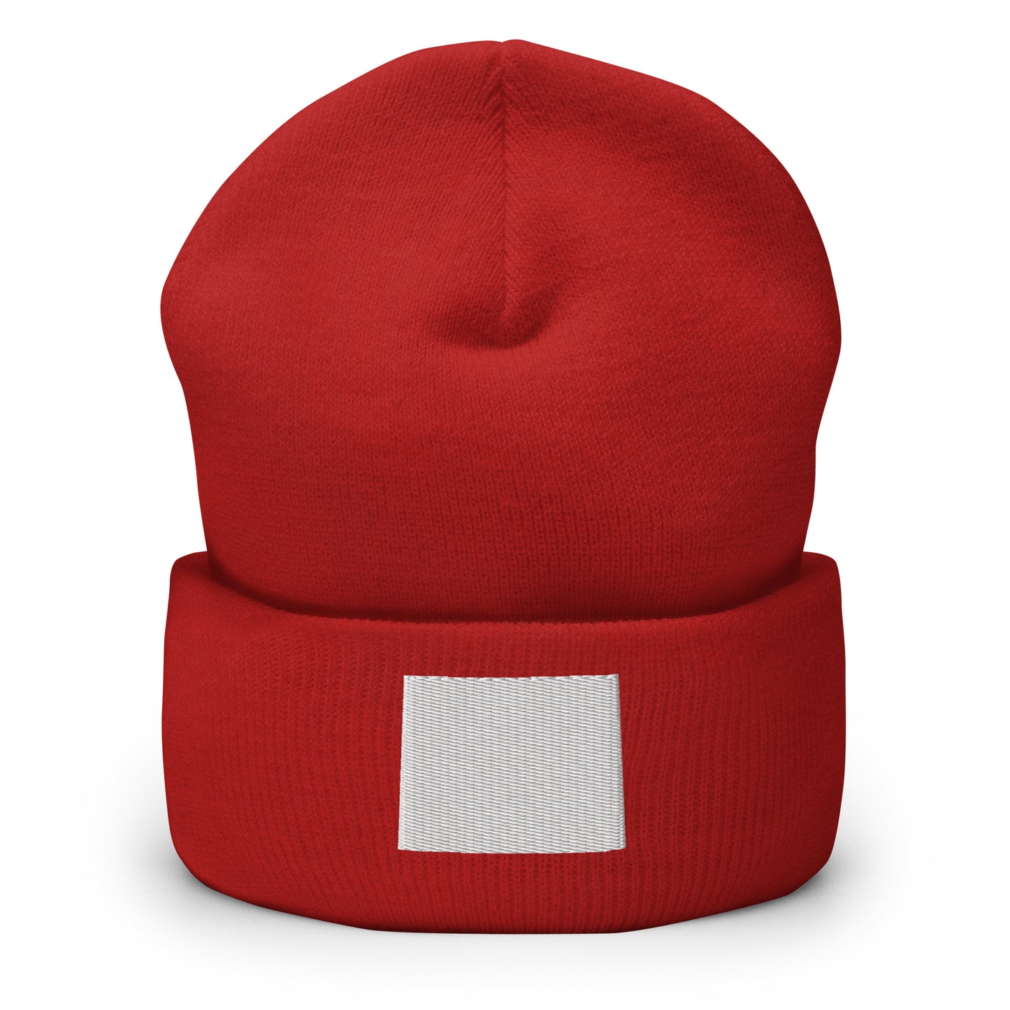 Wyoming State Silhouette Cuffed Beanie Hat