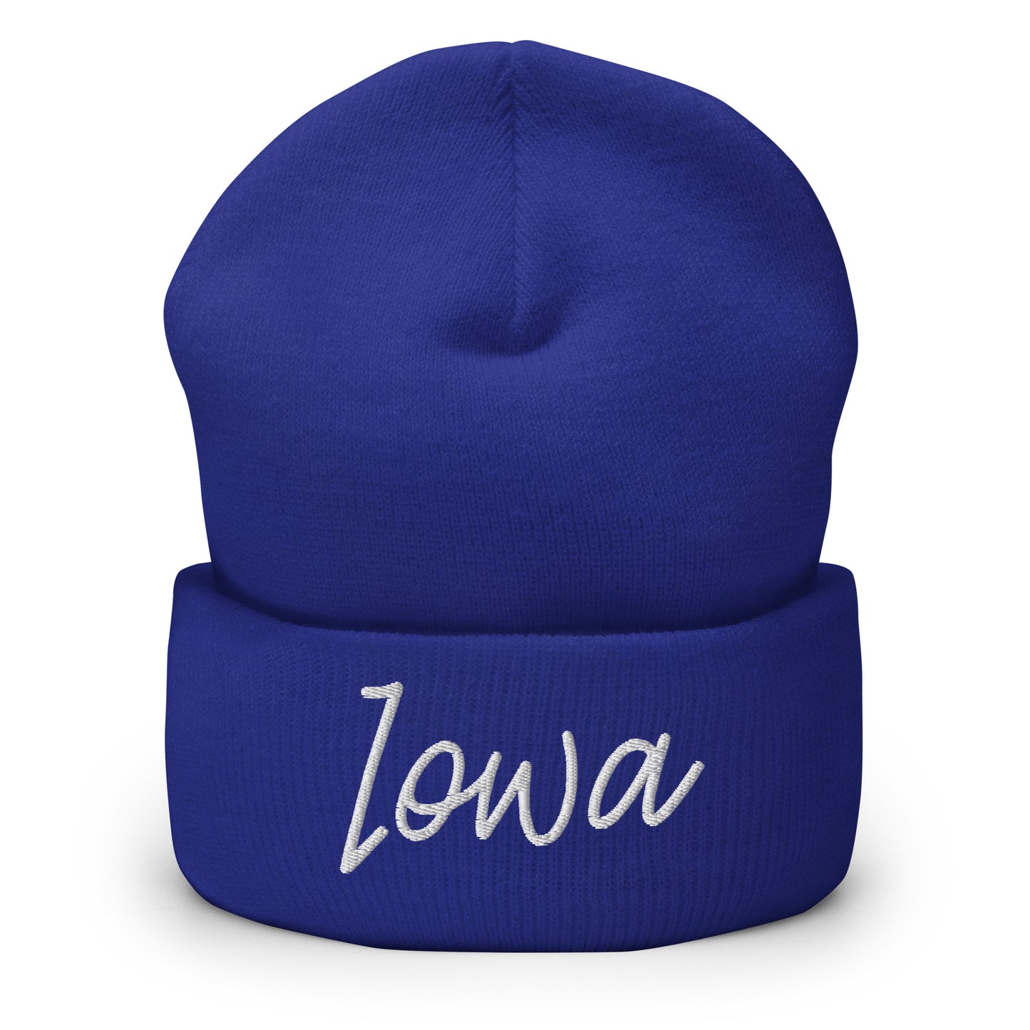 Iowa Retro Script Cuffed Beanie Hat