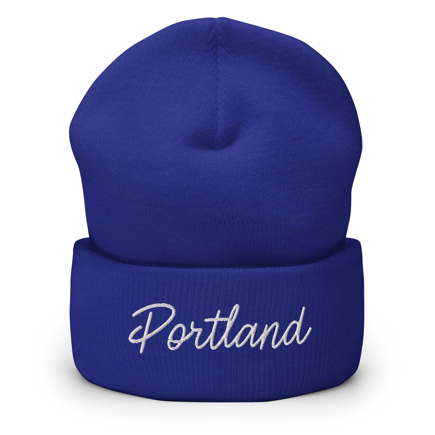 Portland Retro Script Cuffed Beanie Hat