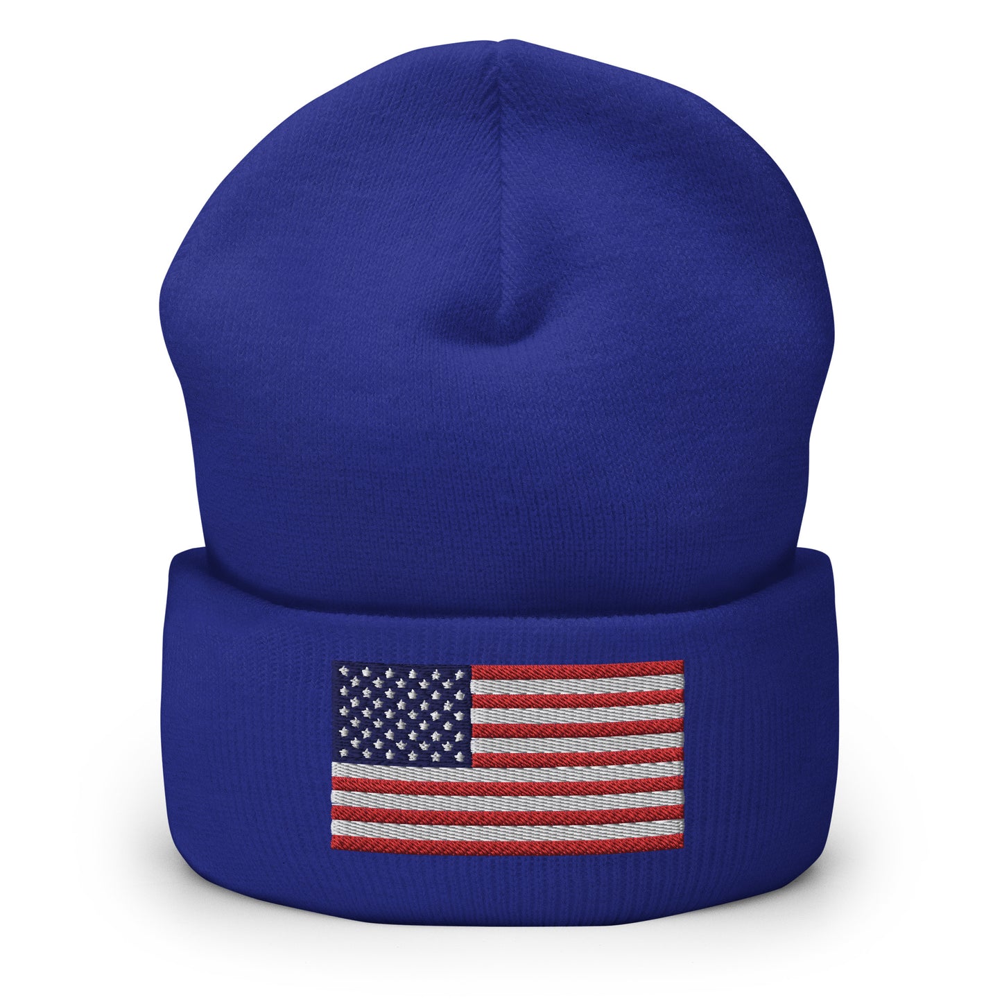 United States USA Flag Cuffed Beanie Hat