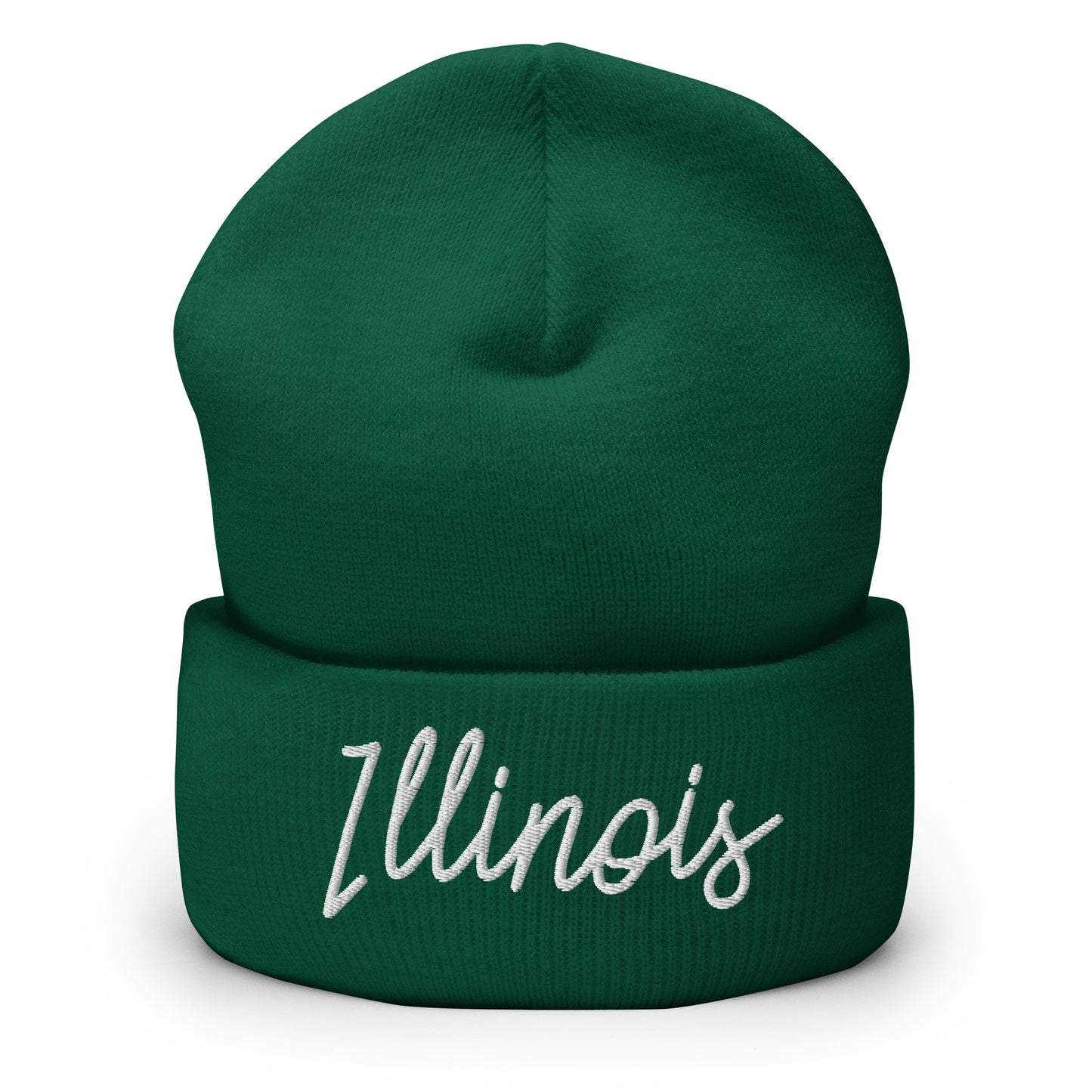 Illinois Retro Script Cuffed Beanie Hat