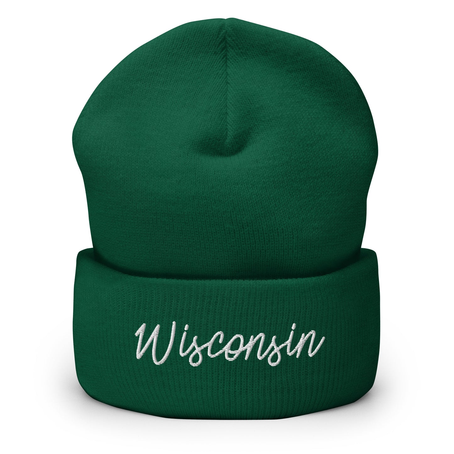 Wisconsin Retro Script Cuffed Beanie Hat