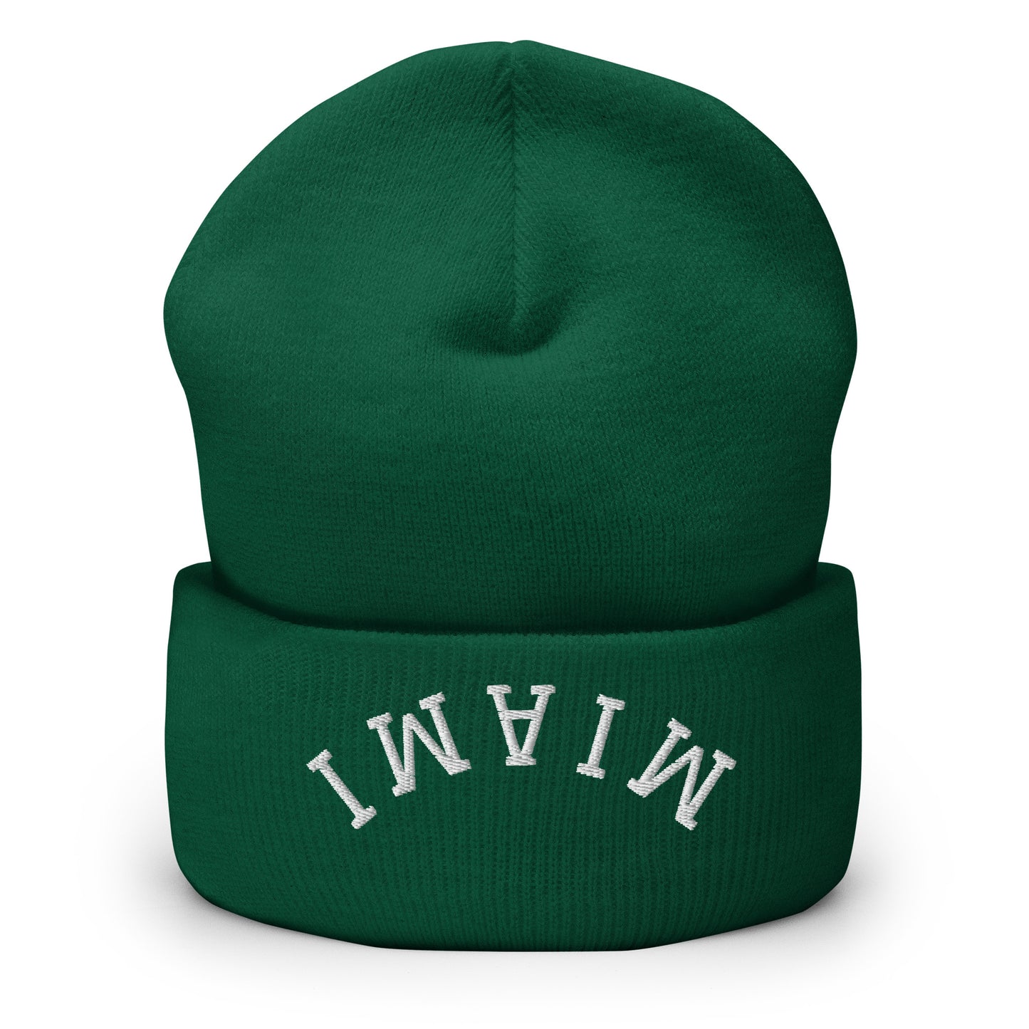 Miami Upside Down Arch Cuffed Beanie Hat