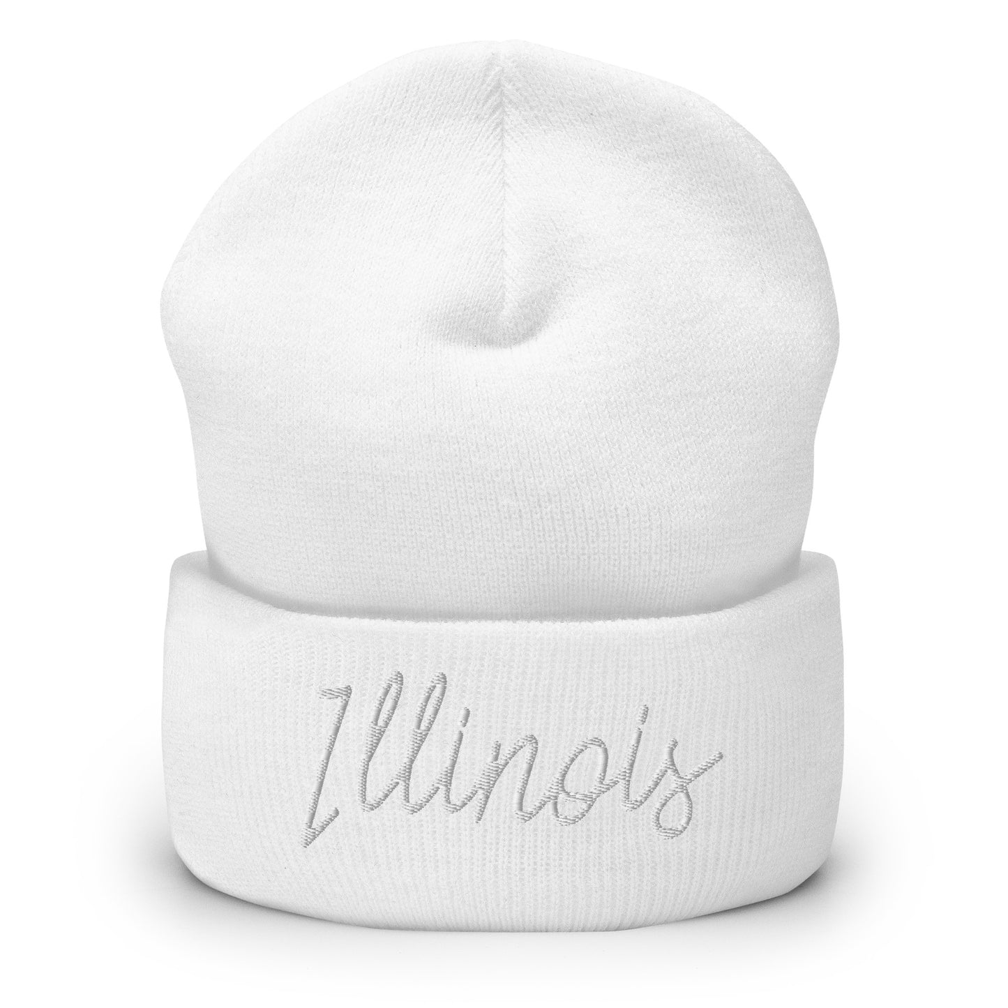 Illinois Retro Script Cuffed Beanie Hat