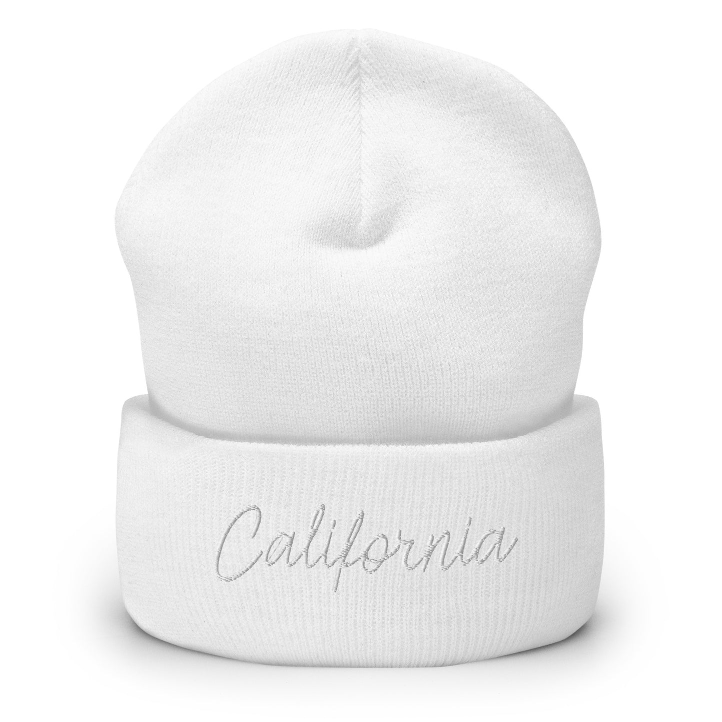 California Retro Script Cuffed Beanie Hat