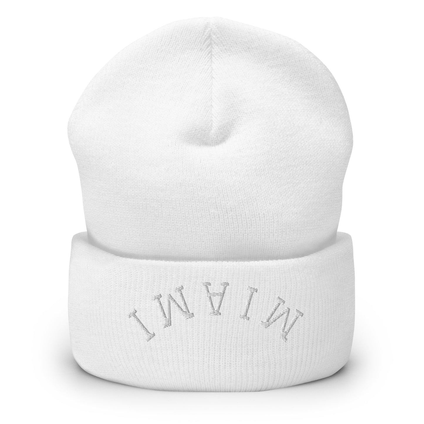 Miami Upside Down Arch Cuffed Beanie Hat