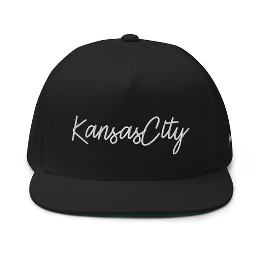Kansas City Retro Script 5 Panel A-Frame Snapback Hat