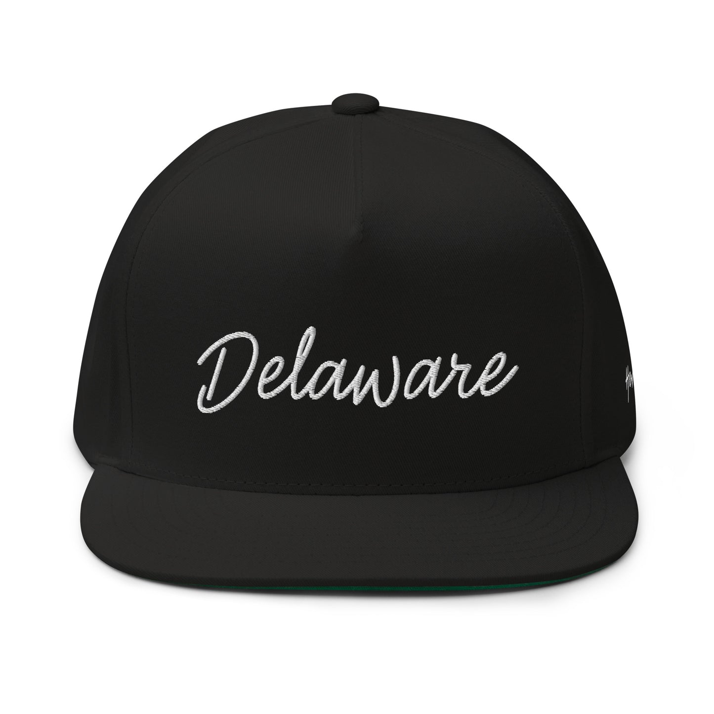 Delaware Retro Script 5 Panel A-Frame Snapback Hat