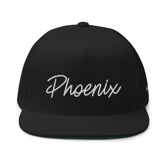 Phoenix Retro Script 5 Panel A-Frame Snapback Hat