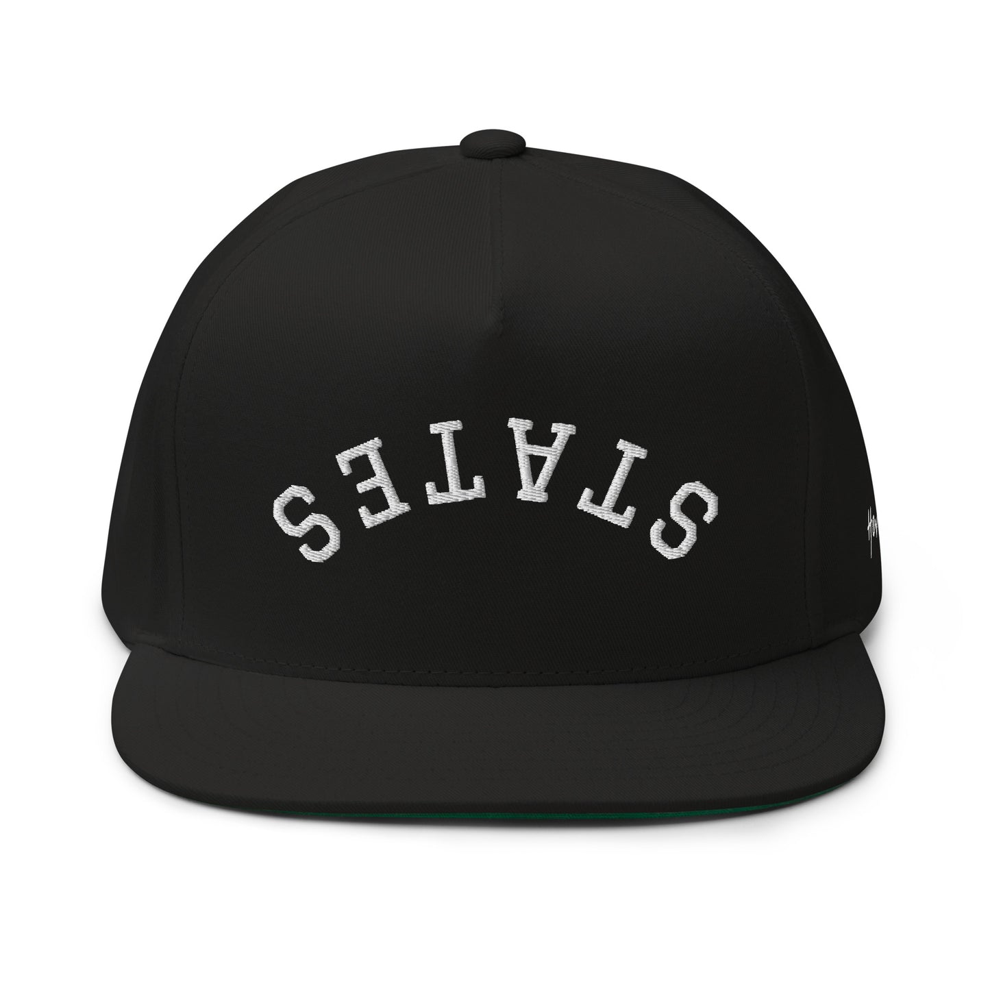 United States USA "States" Upside Down Arch 5 Panel A-Frame Snapback Hat