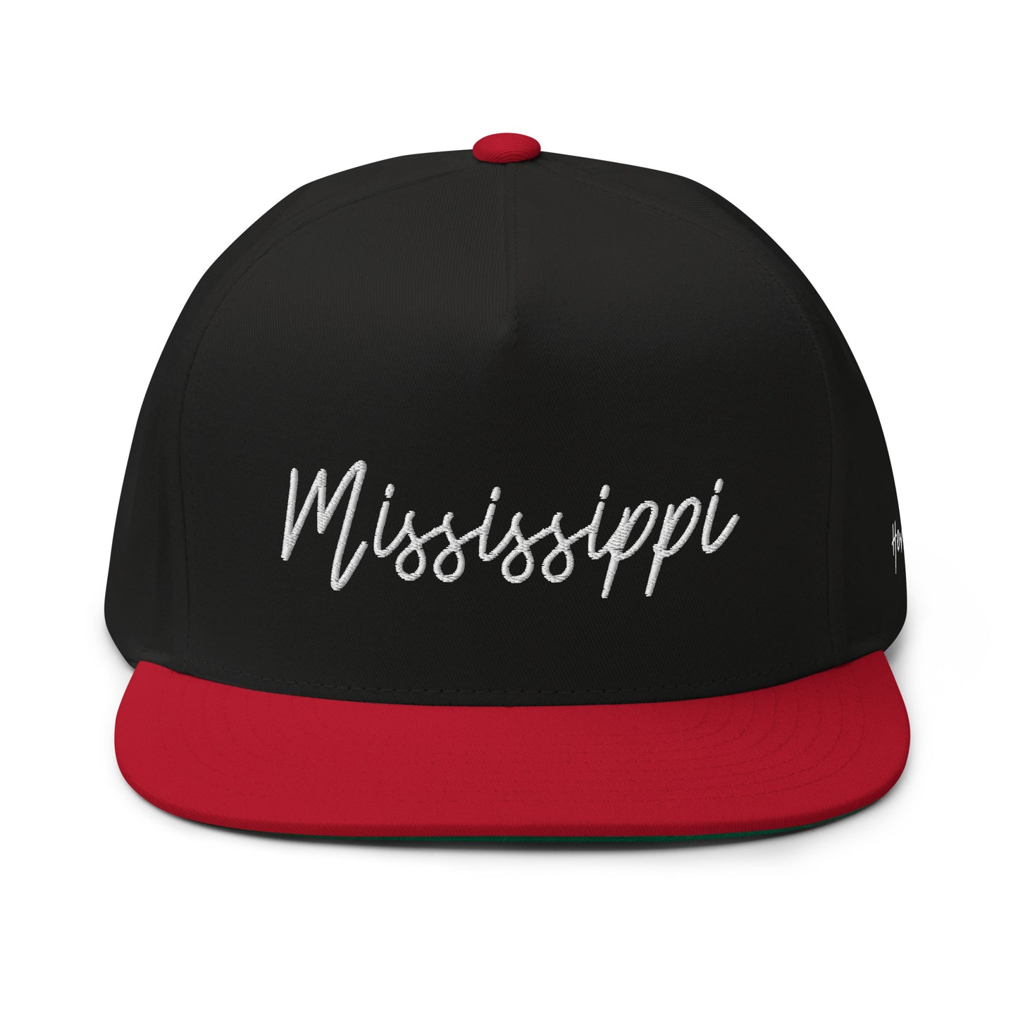 Mississippi Retro Script 5 Panel A-Frame Snapback Hat