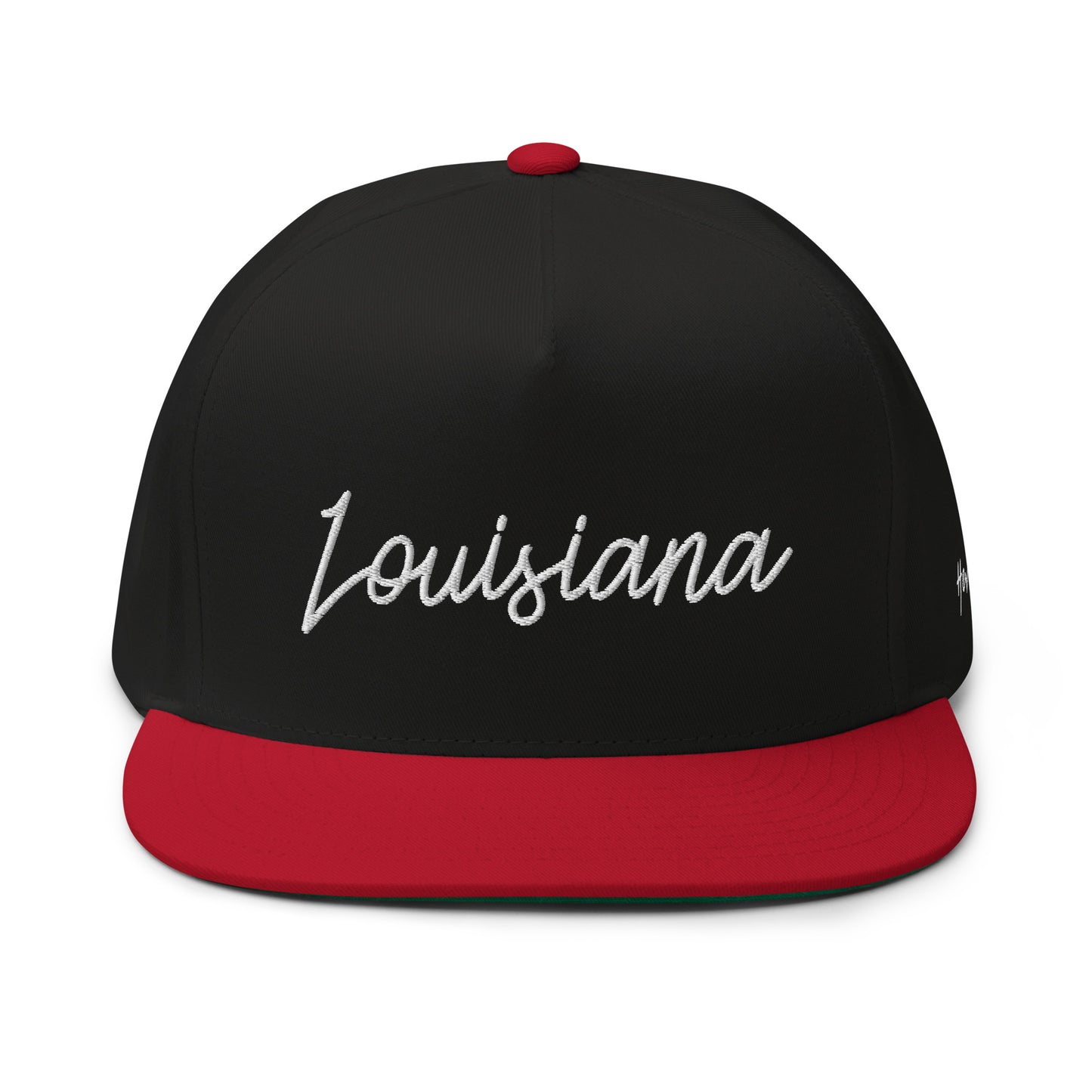 Louisiana Retro Script 5 Panel A-Frame Snapback Hat