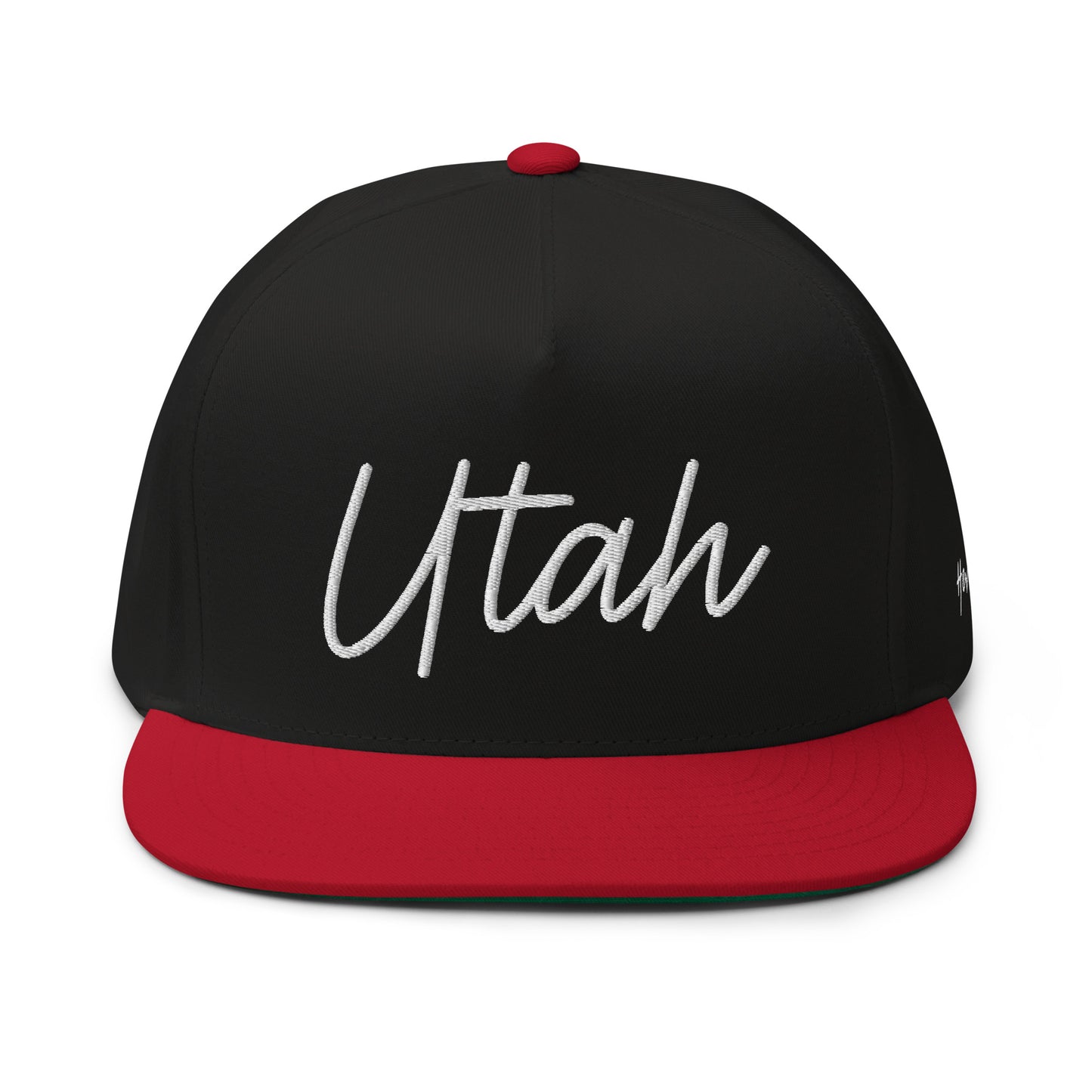 Utah Retro Script 5 Panel A-Frame Snapback Hat
