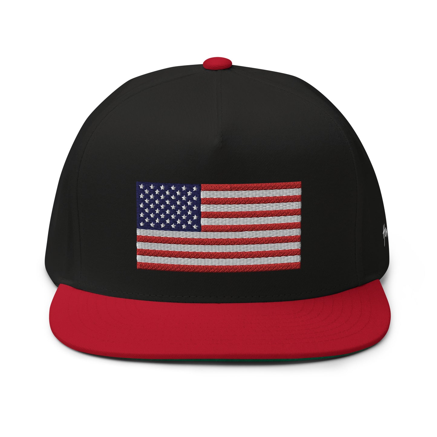 United States USA Flag 5 Panel A-Frame Snapback Hat