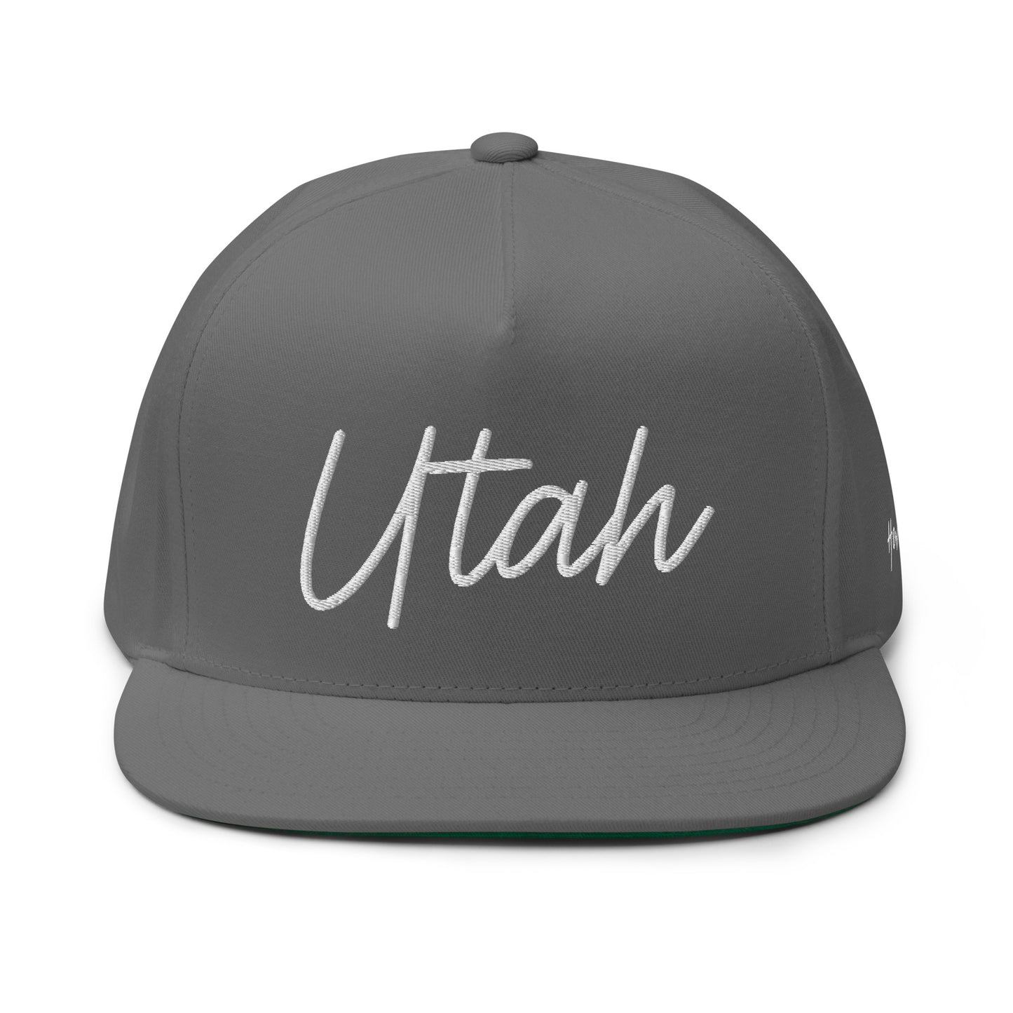 Utah Retro Script 5 Panel A-Frame Snapback Hat
