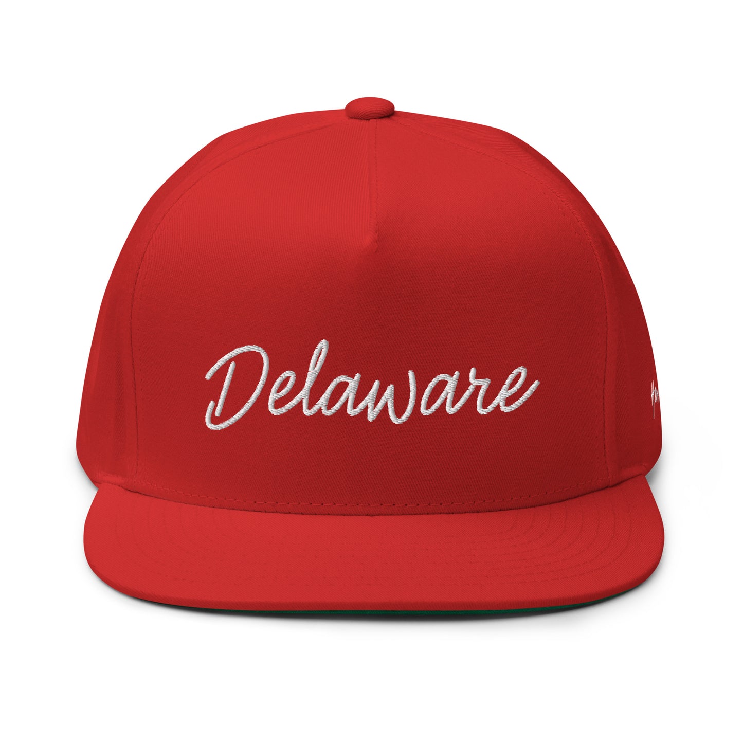 Delaware Retro Script 5 Panel A-Frame Snapback Hat