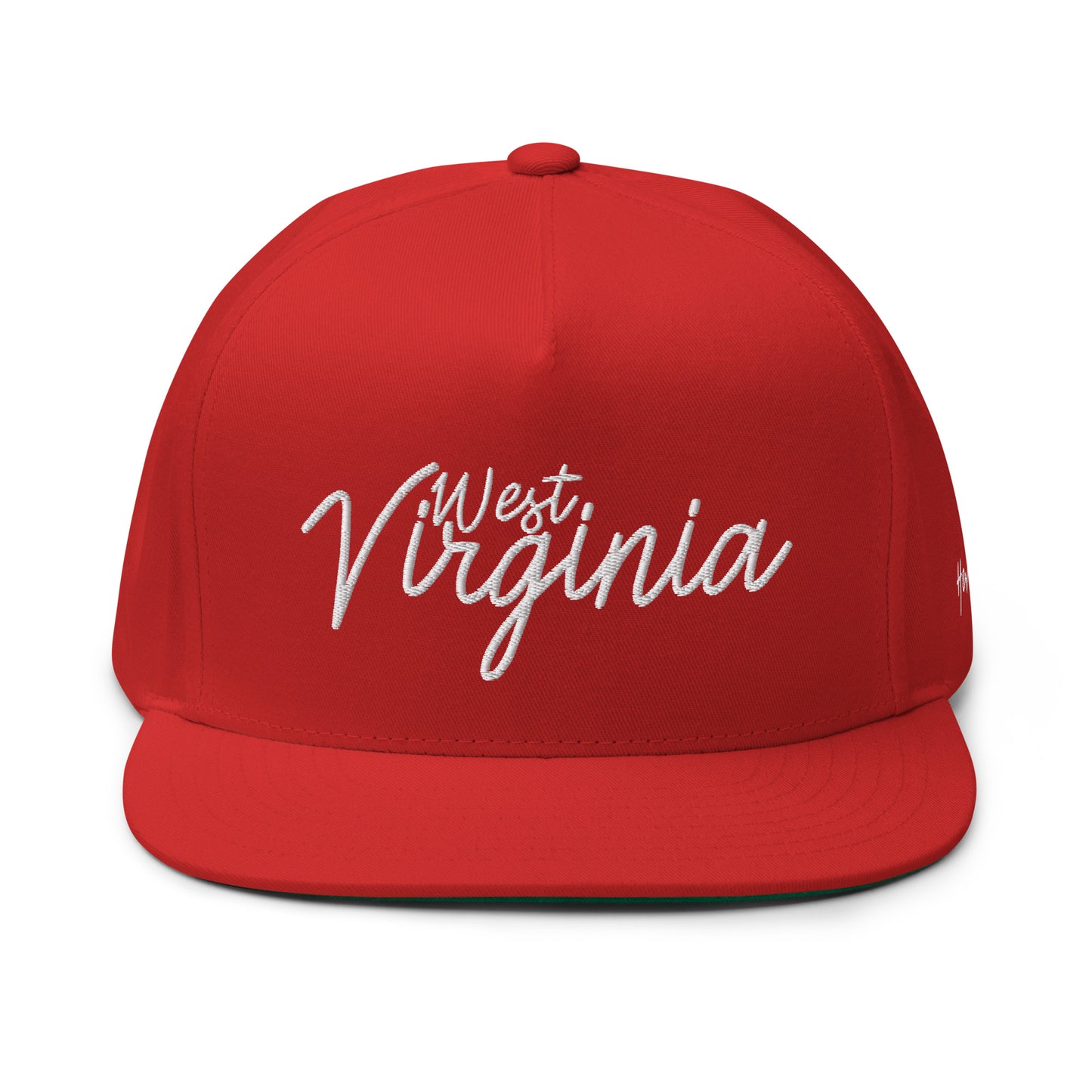 West Virginia Retro Script 5 Panel A-Frame Snapback Hat