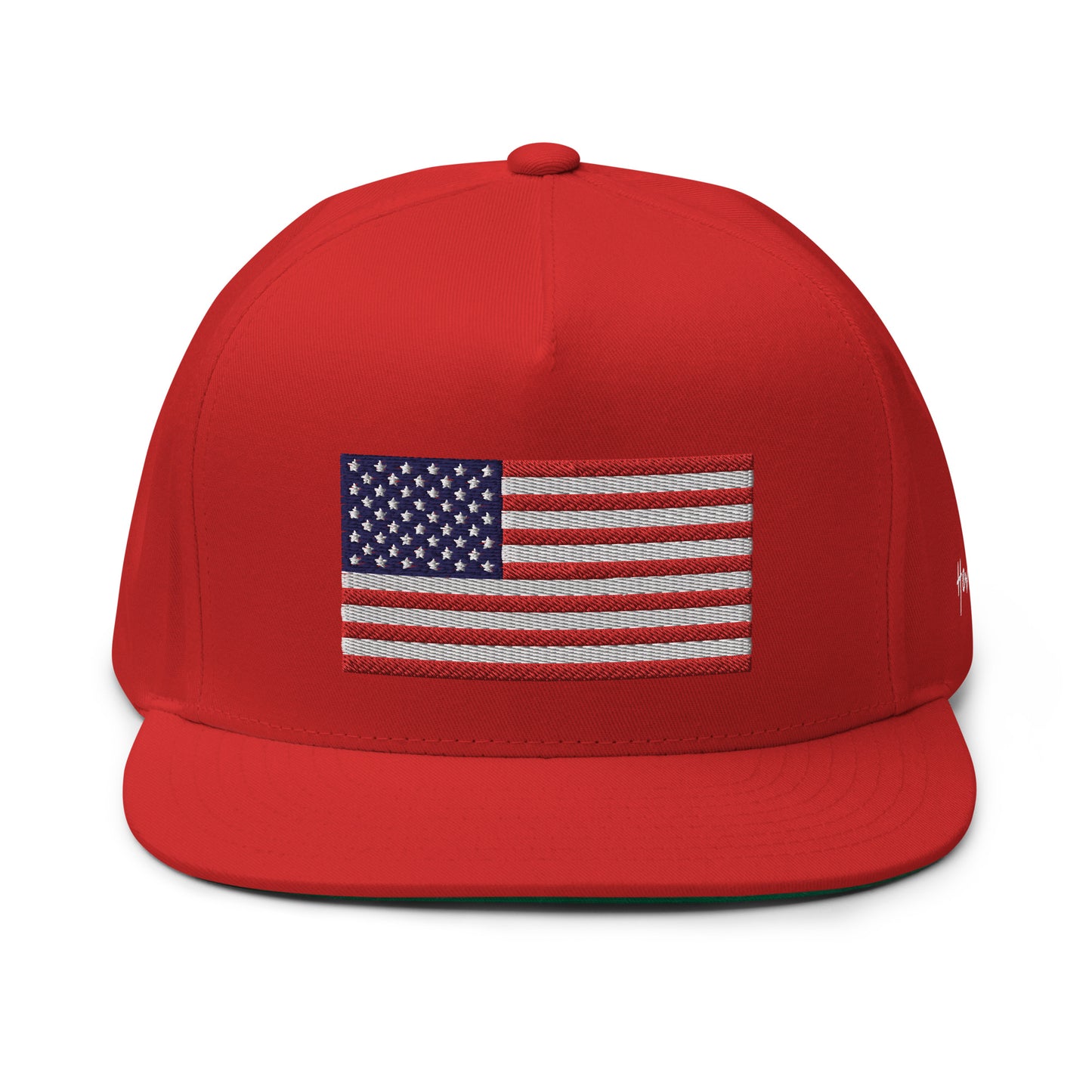 United States USA Flag 5 Panel A-Frame Snapback Hat
