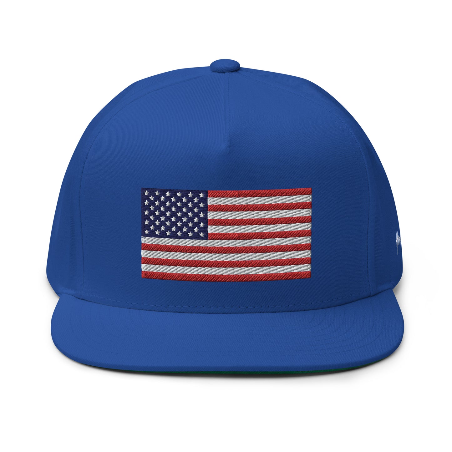 United States USA Flag 5 Panel A-Frame Snapback Hat
