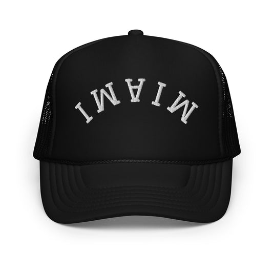 Miami Upside Down Arch Foam 5 Panel A-Frame Snapback Trucker Hat