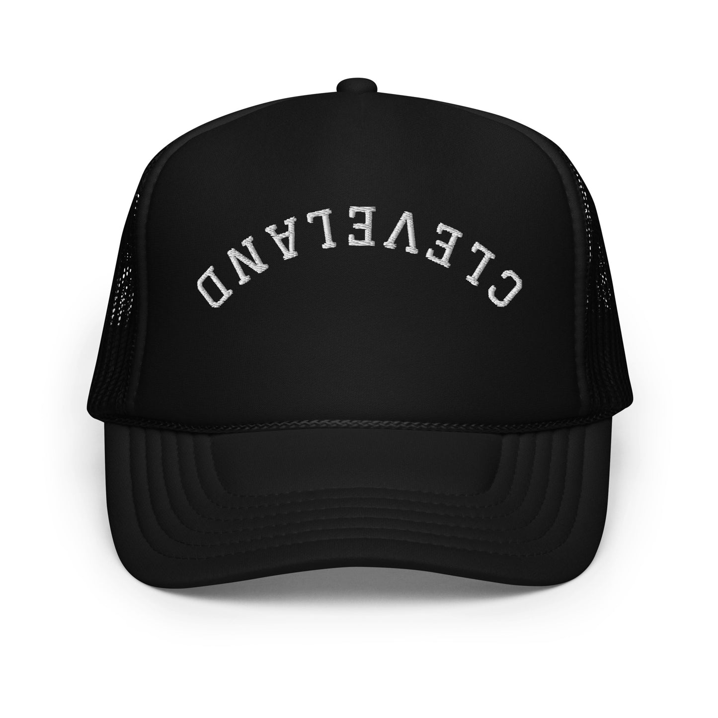 Cleveland Upside Down Arch Foam 5 Panel A-Frame Snapback Trucker Hat
