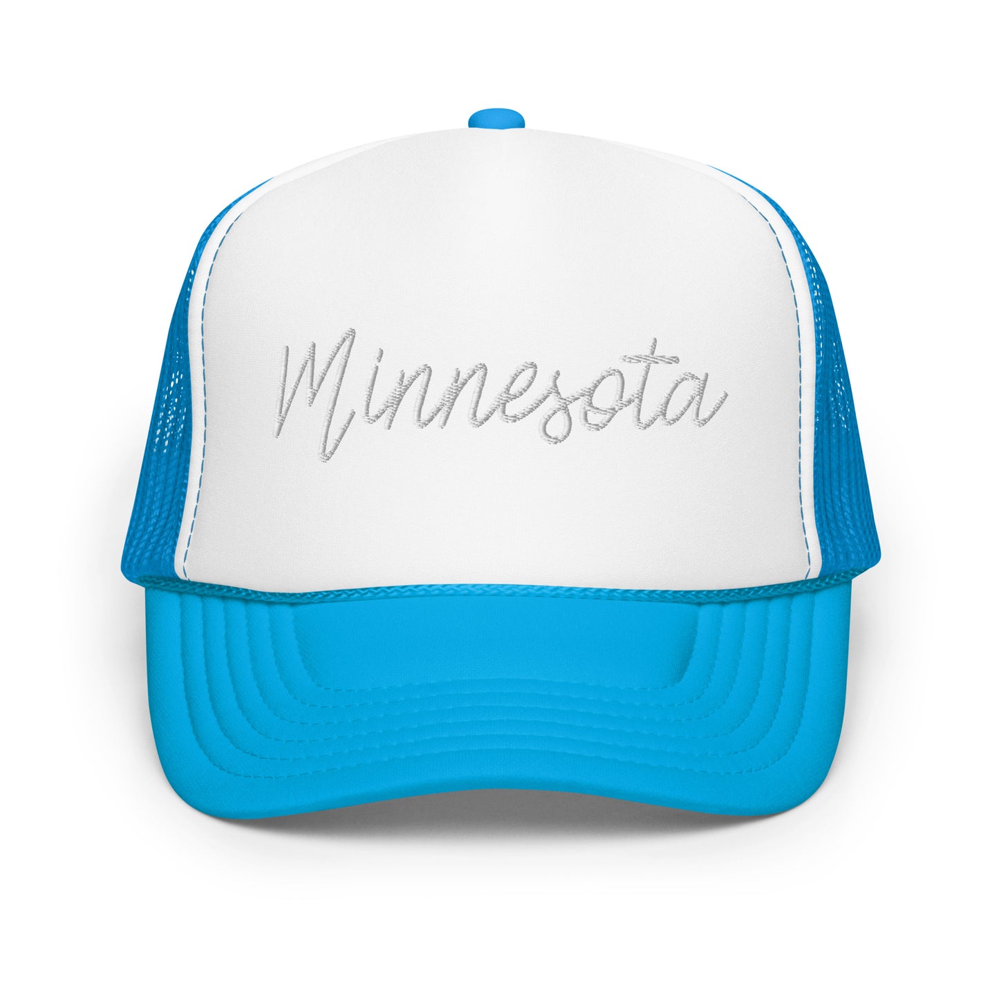 Minnesota Retro Script Foam 5 Panel A-Frame Snapback Trucker Hat