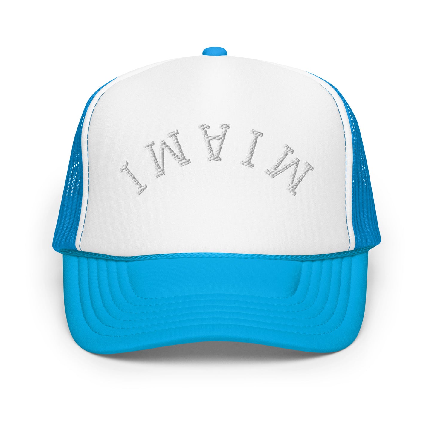 Miami Upside Down Arch Foam 5 Panel A-Frame Snapback Trucker Hat