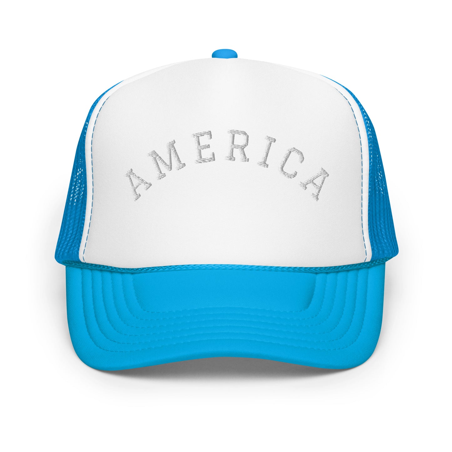 United States USA "America" Arch Foam 5 Panel A-Frame Snapback Trucker Hat