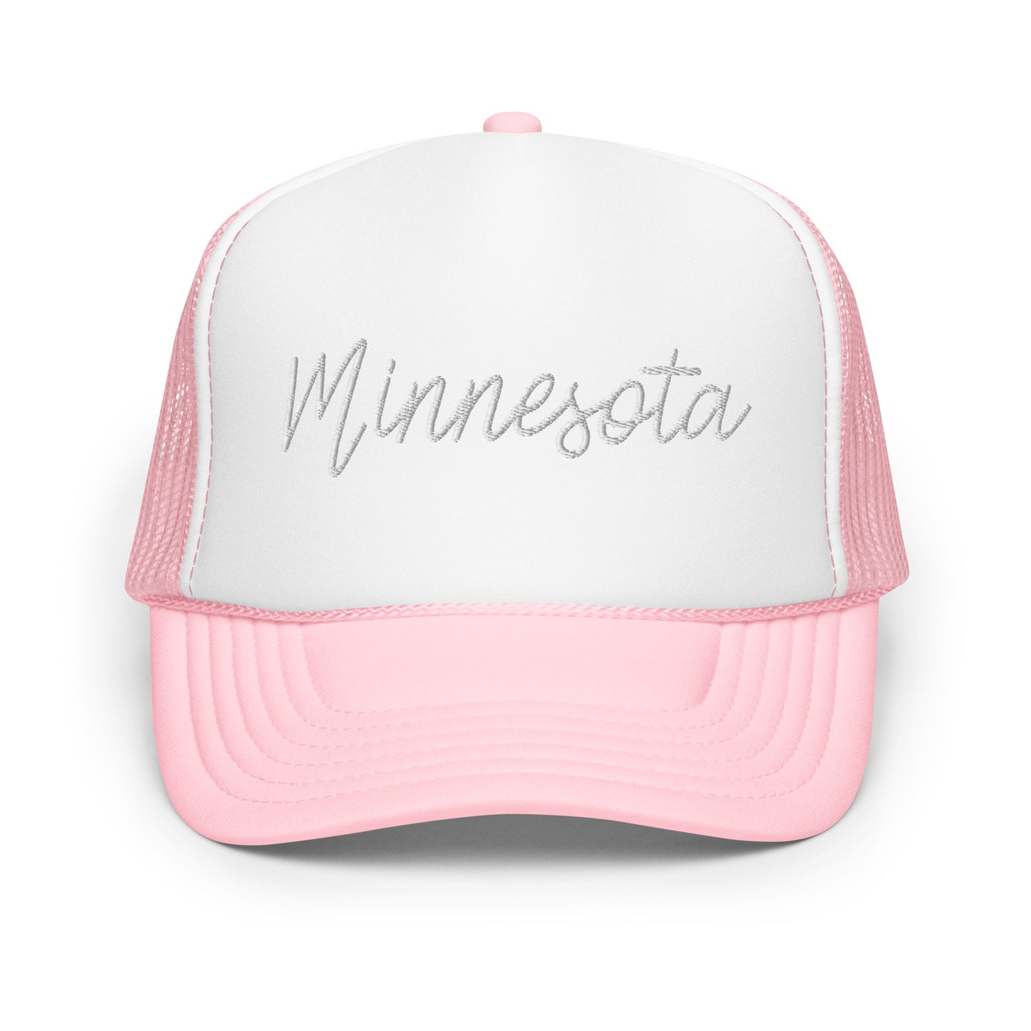 Minnesota Retro Script Foam 5 Panel A-Frame Snapback Trucker Hat
