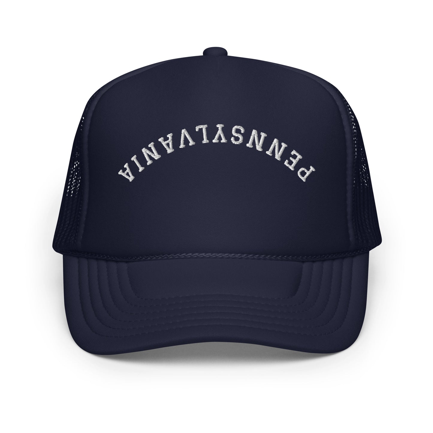 Pennsylvania Upside Down Arch Foam 5 Panel A-Frame Snapback Trucker Hat