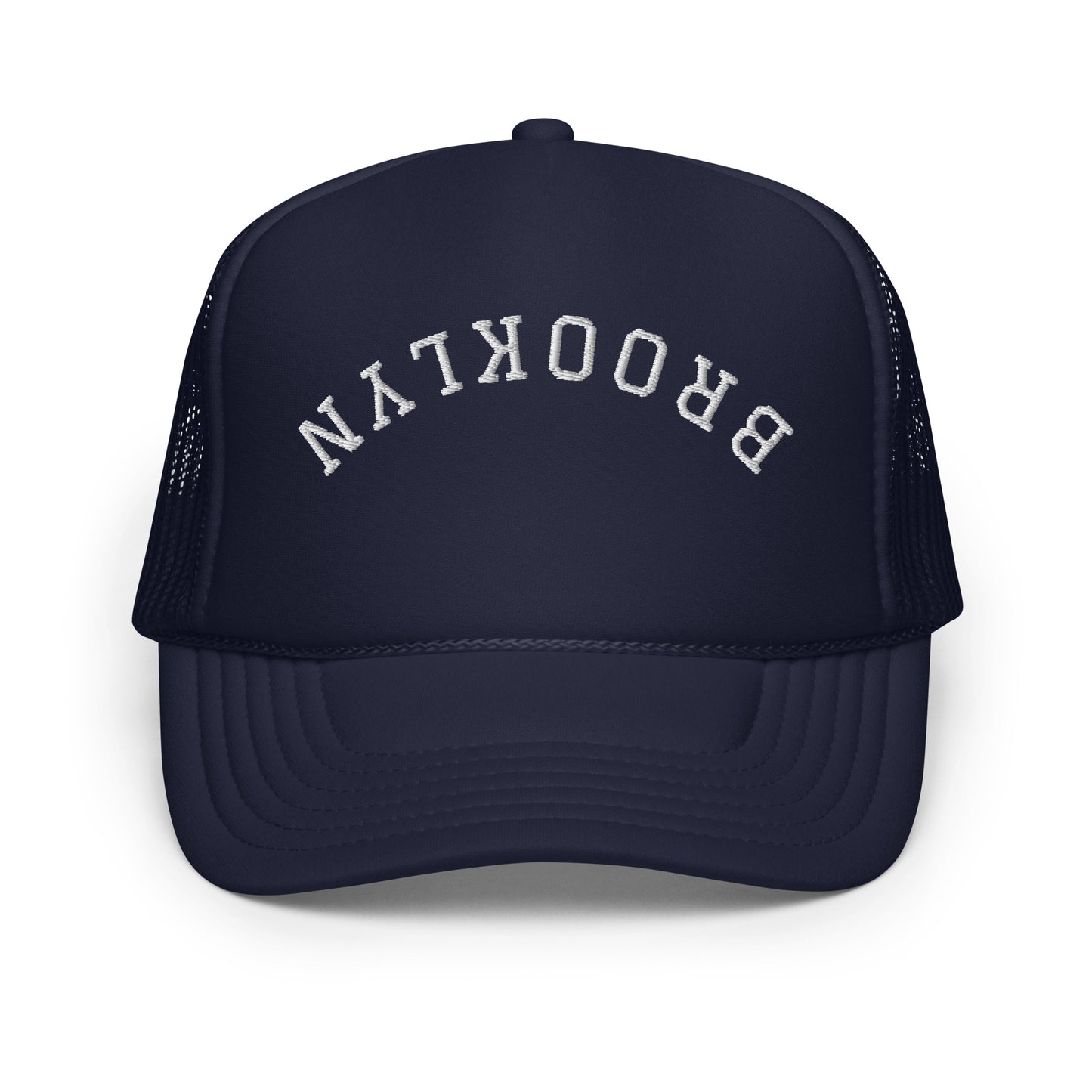 Brooklyn Upside Down Arch Foam 5 Panel A-Frame Snapback Trucker Hat