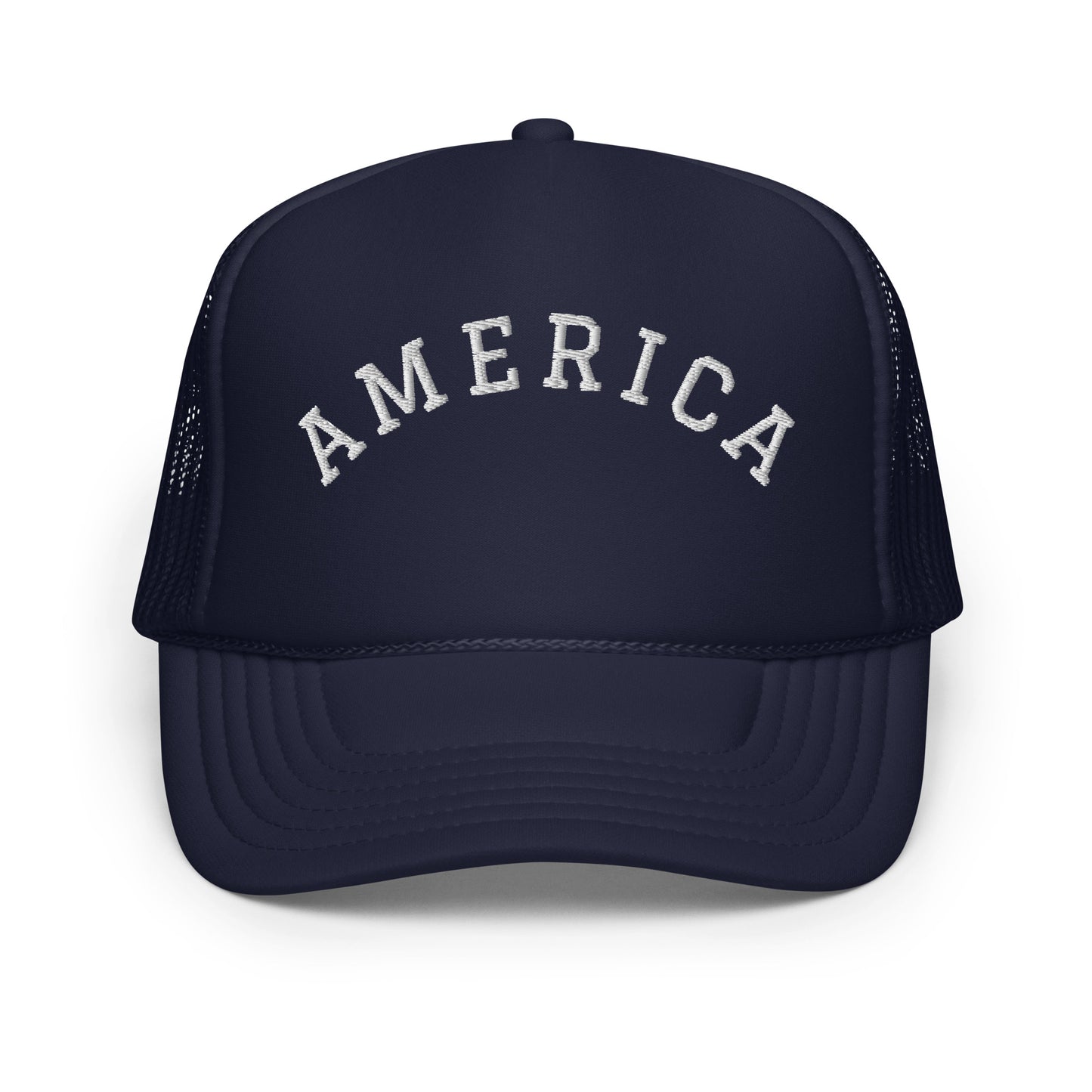 United States USA "America" Arch Foam 5 Panel A-Frame Snapback Trucker Hat