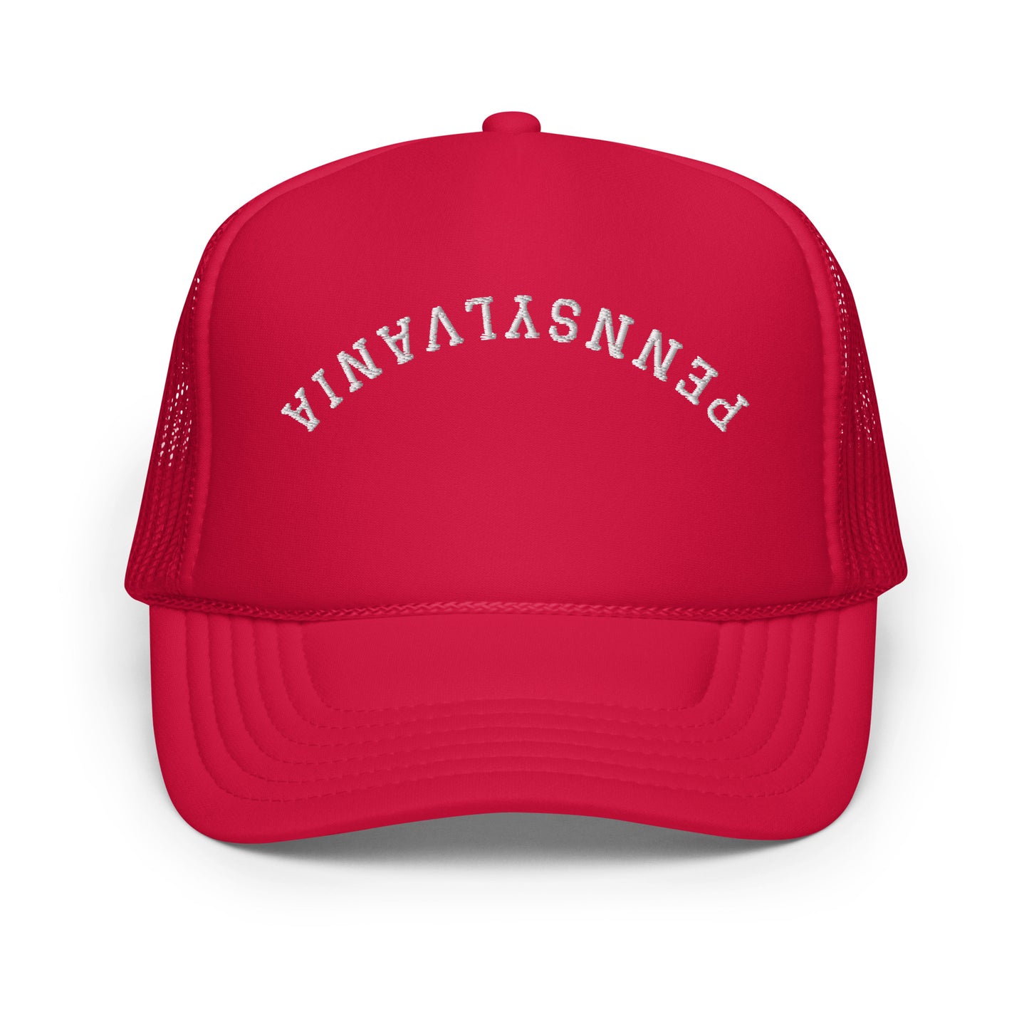 Pennsylvania Upside Down Arch Foam 5 Panel A-Frame Snapback Trucker Hat