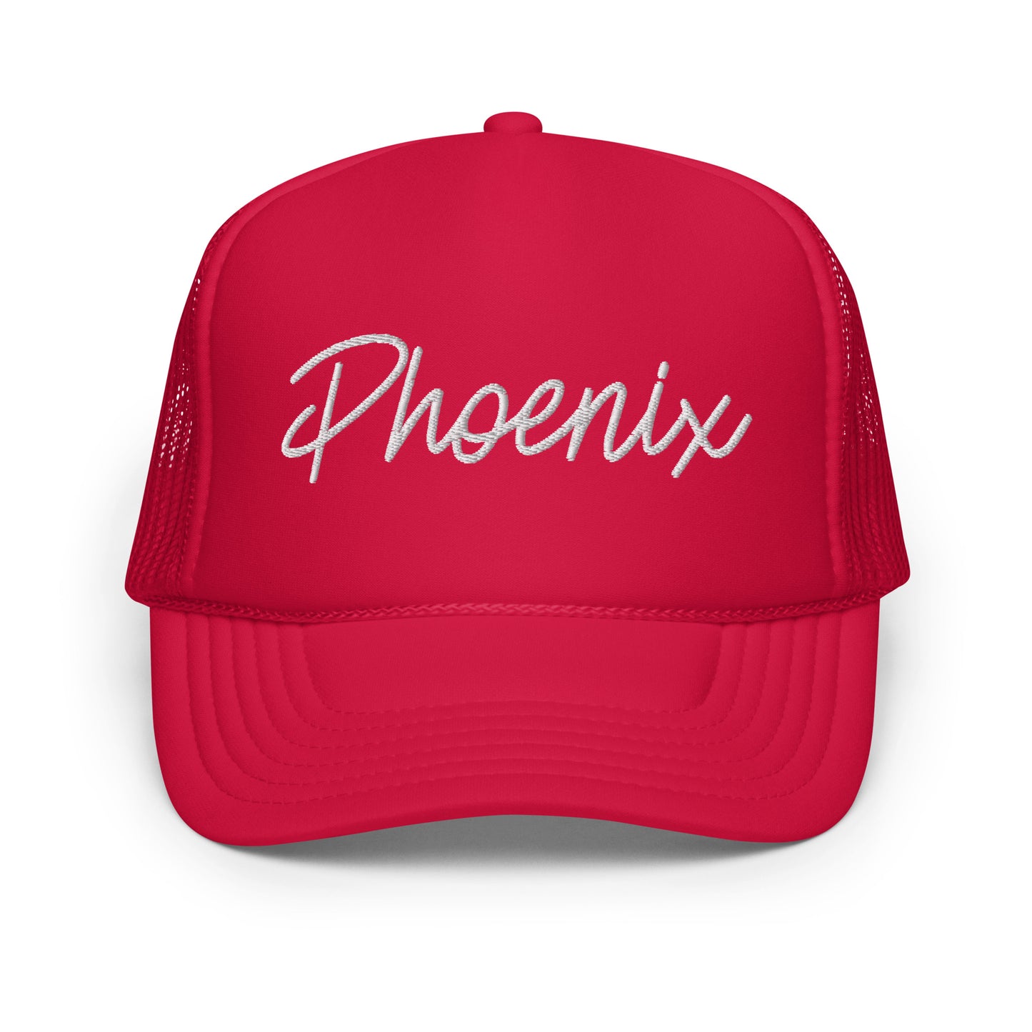 Phoenix Retro Script Foam 5 Panel A-Frame Snapback Trucker Hat