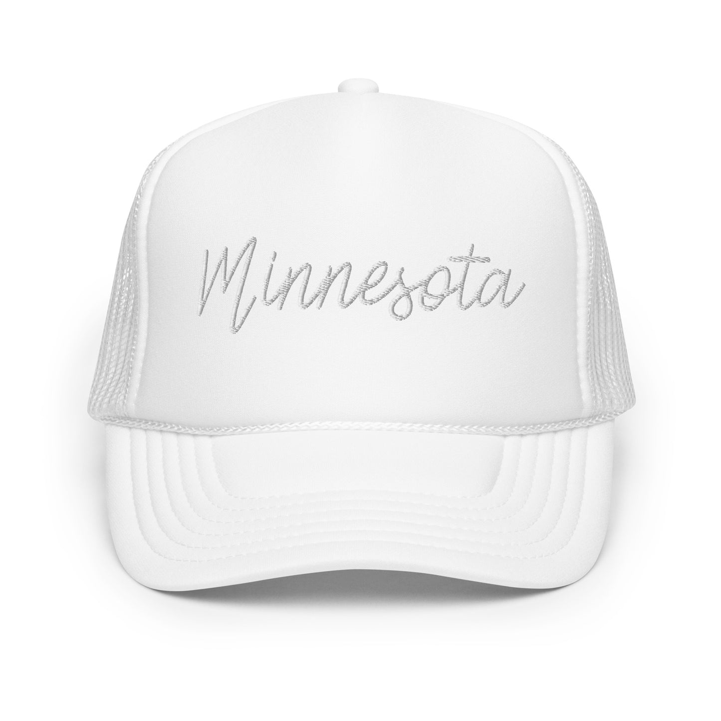 Minnesota Retro Script Foam 5 Panel A-Frame Snapback Trucker Hat