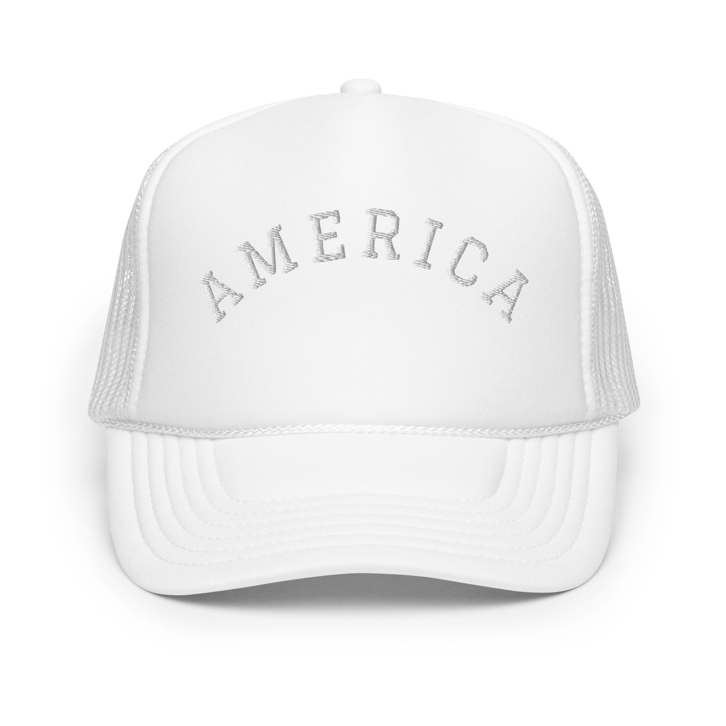 United States USA "America" Arch Foam 5 Panel A-Frame Snapback Trucker Hat